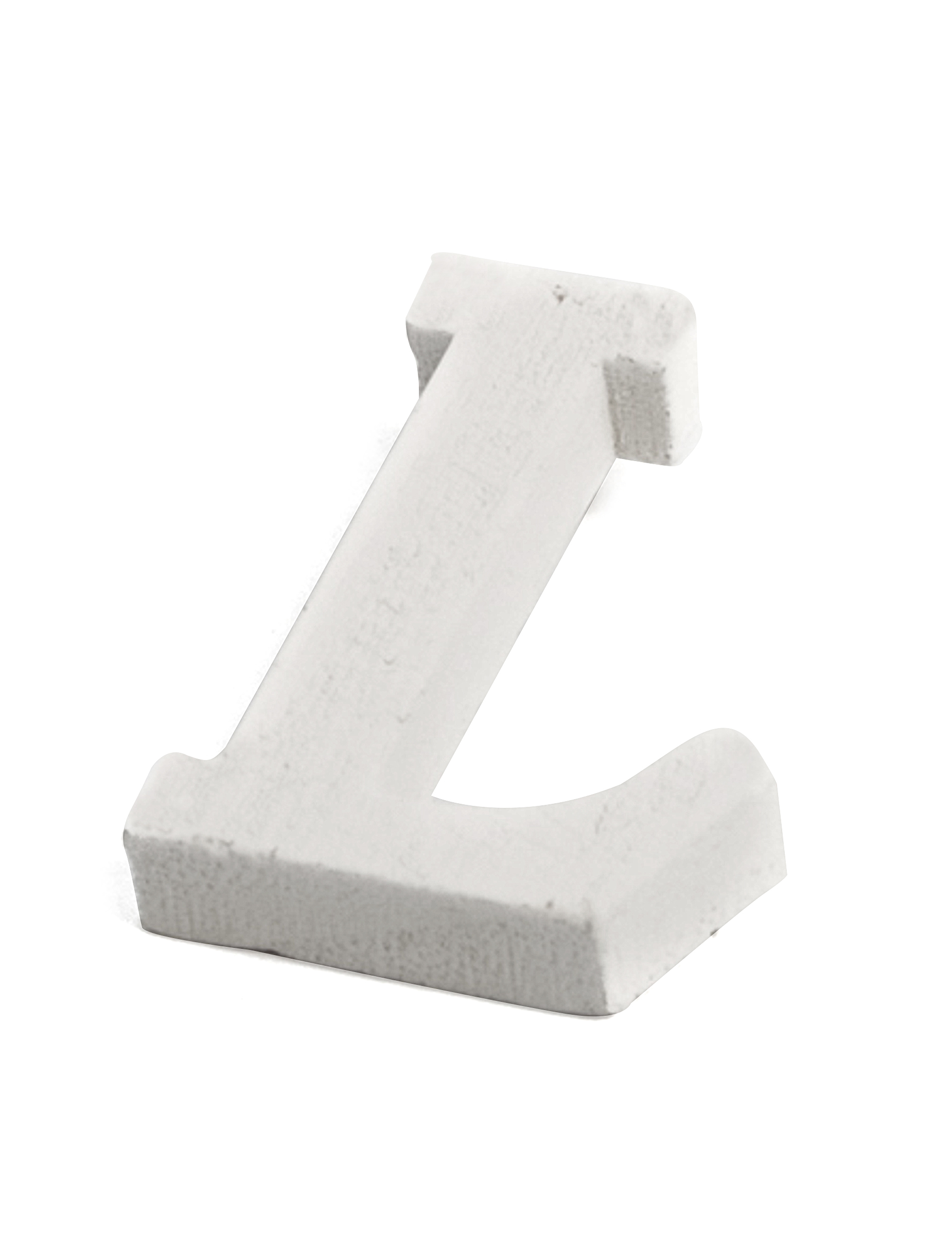 Kleiner weißer Holzbuchstabe l 5 cm für Hochzeit