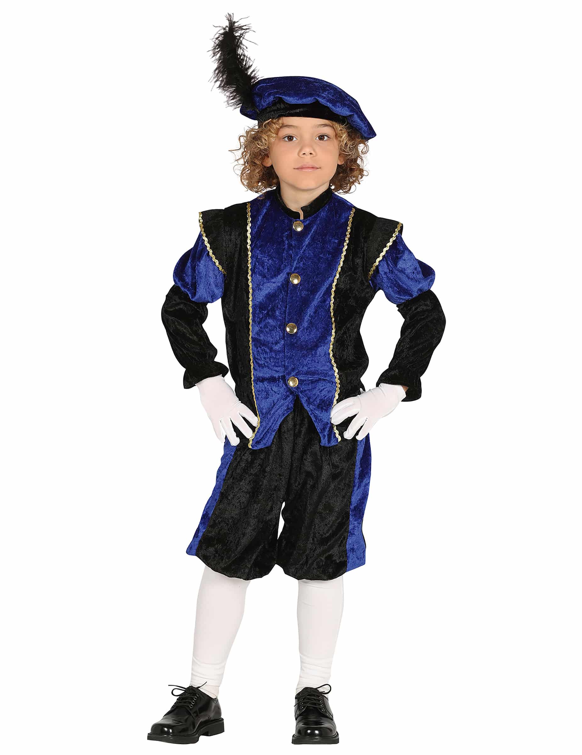 Knecht Ruprecht Kostüm für Kinder in blau und schwarz