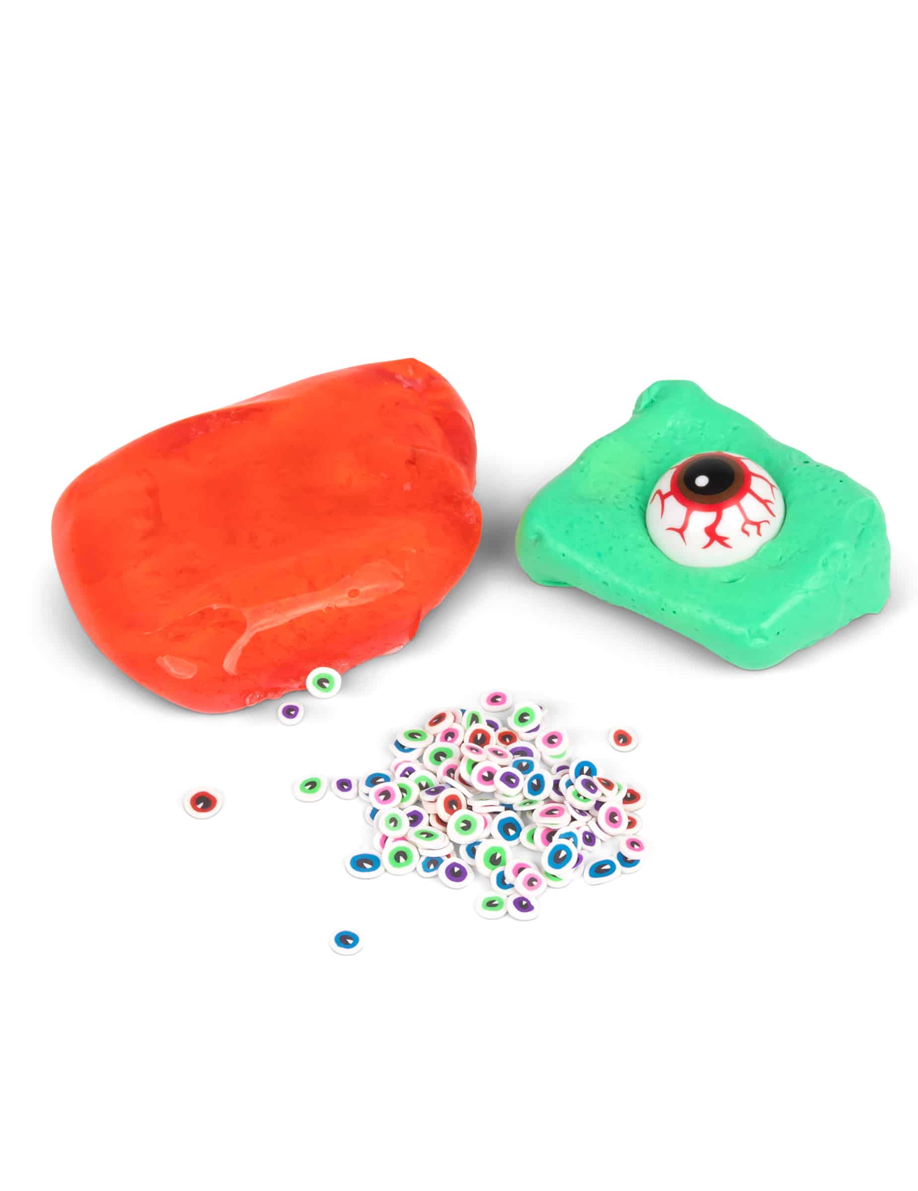 Knete und Schleim mit Augapfel und Mini-Augen Scrunchems