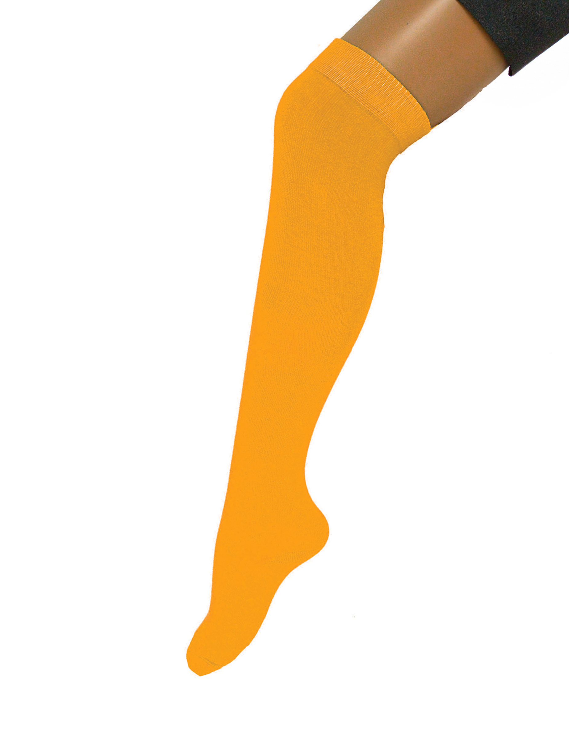 Kniestrümpfe halterlos gelb 53cm
