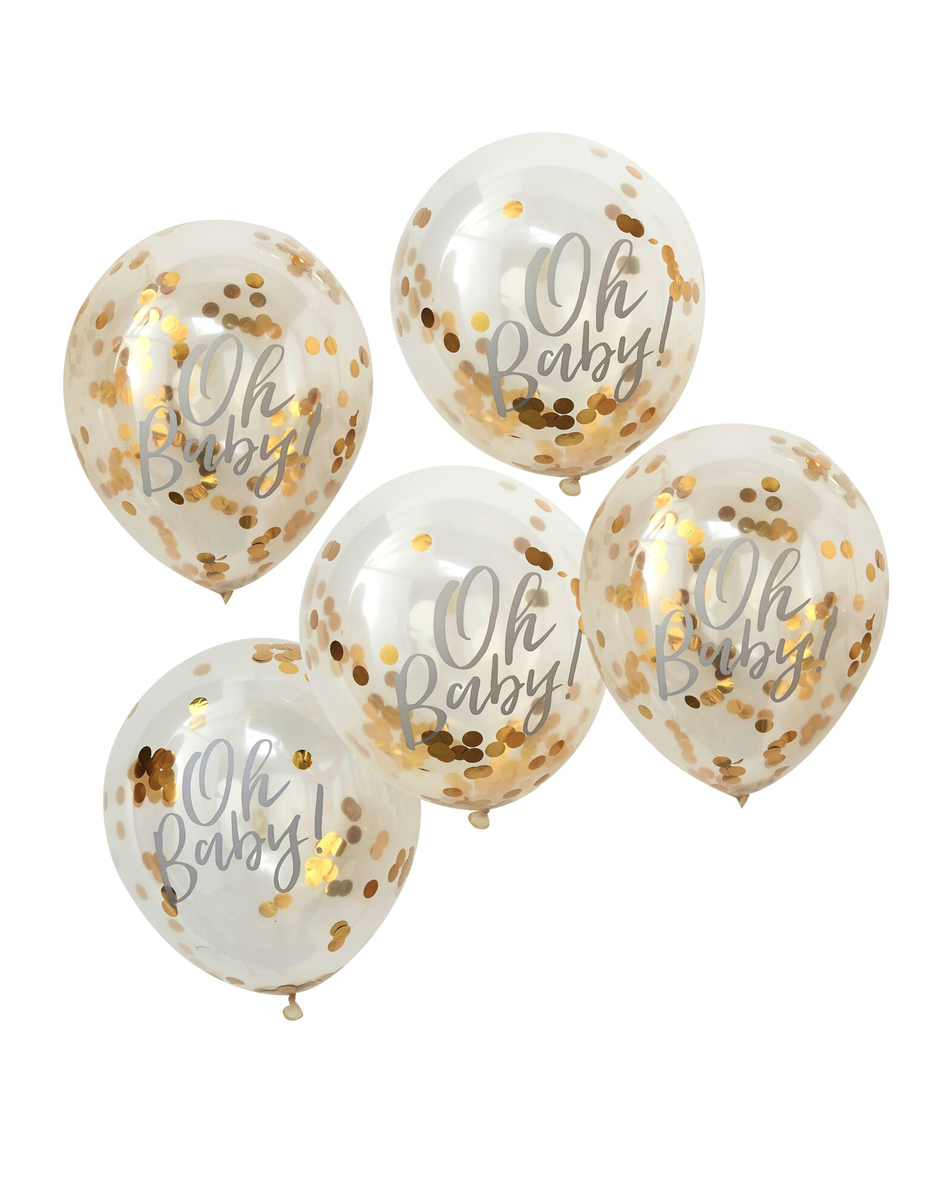 Konfetti Ballons Oh Baby Gold