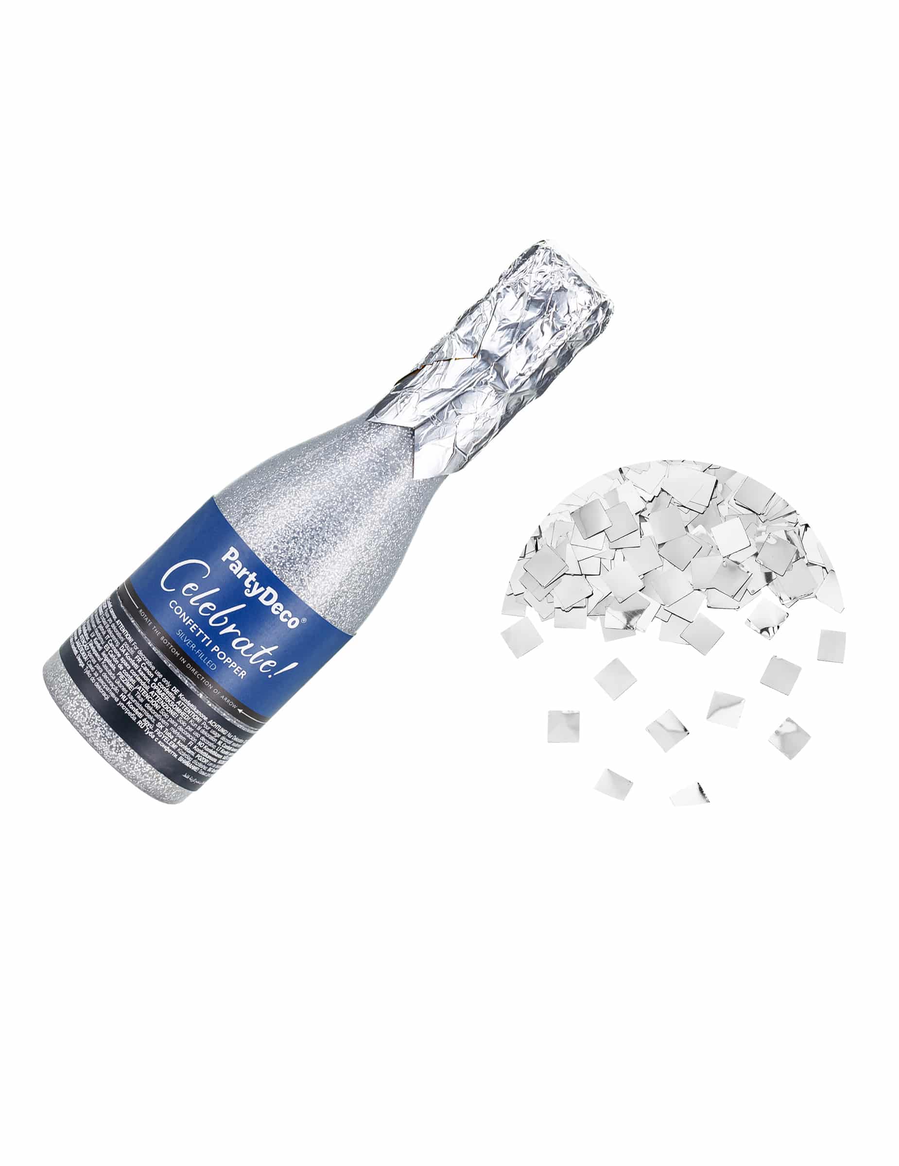 Konfetti Kanone Champagner Silber 20