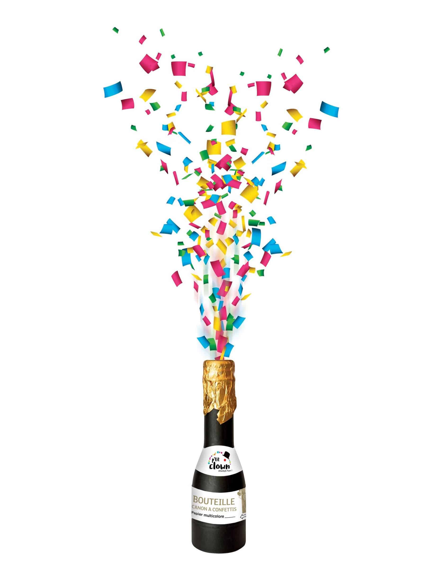 Konfetti Kanone Flasche Bunt 16 cm