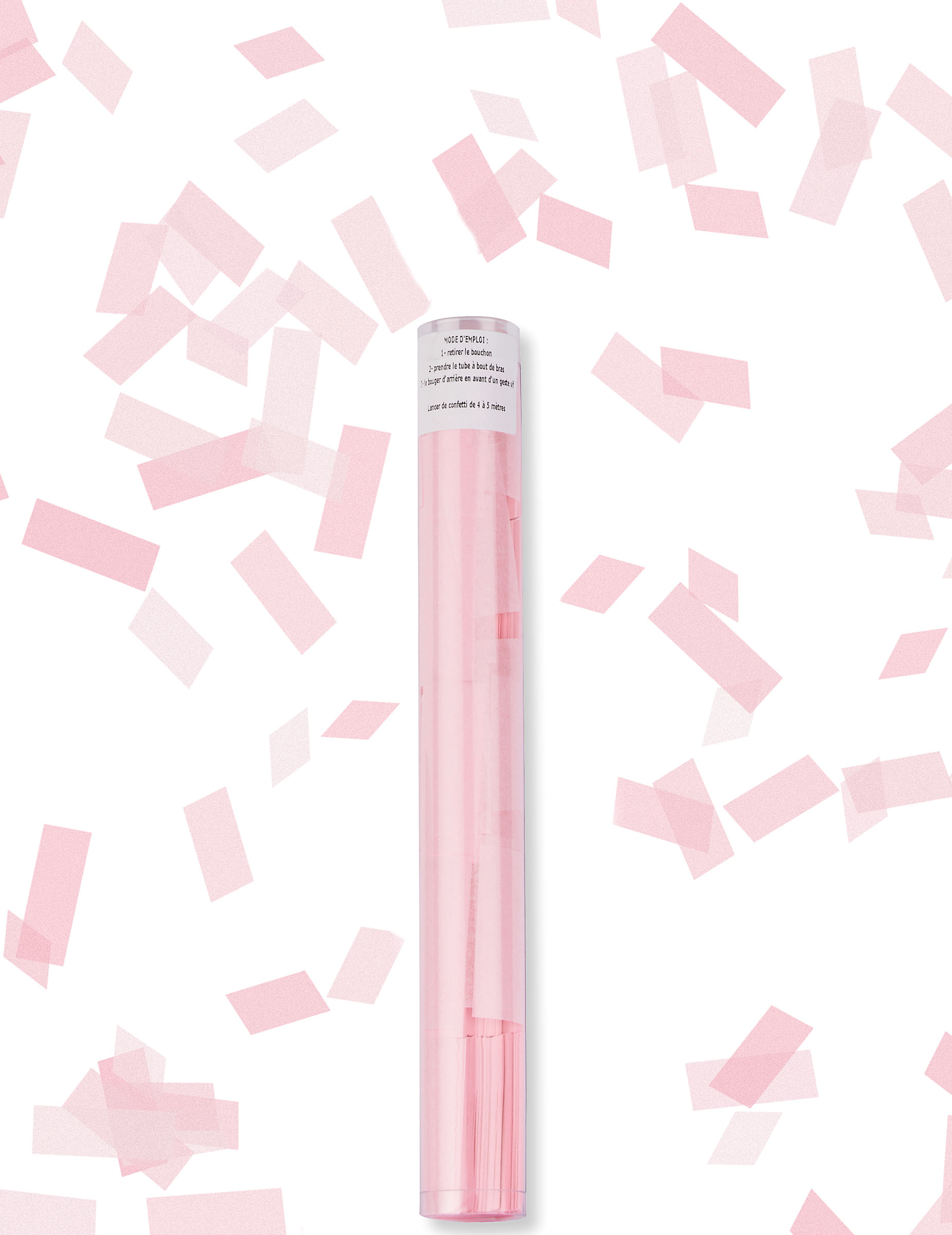Konfettikanone Rechtecke Dekoration rosa