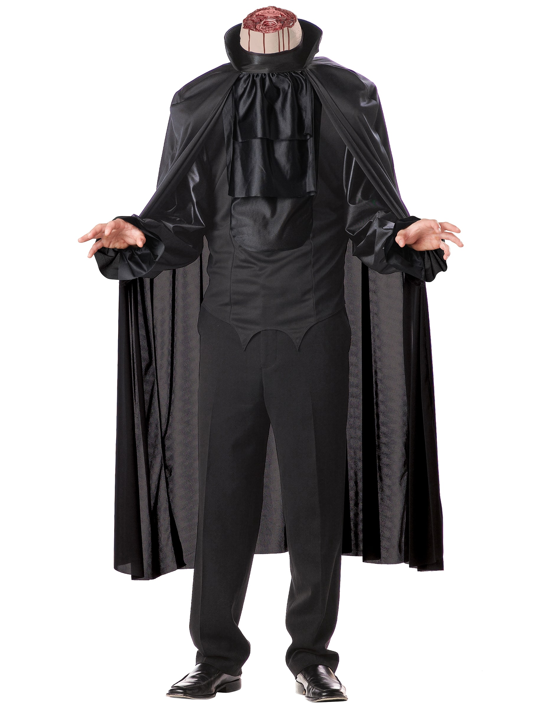 Kopfloser Reiter Kostüm Halloween-Herrenkostüm schwarz-weiss-rot