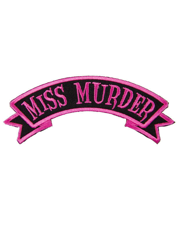 Kreepsville Gothic Aufnäher Patch Miss Murder schwarz-pink