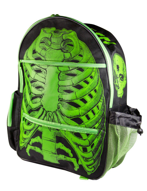 Kreepsville Gothic Rucksack Brustkorb schwarz-grün