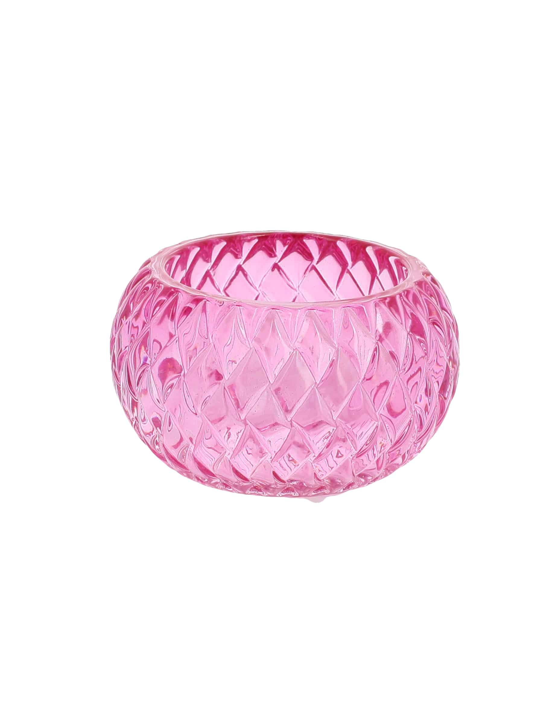 Kristall-Kerzenständer in Rosa 7