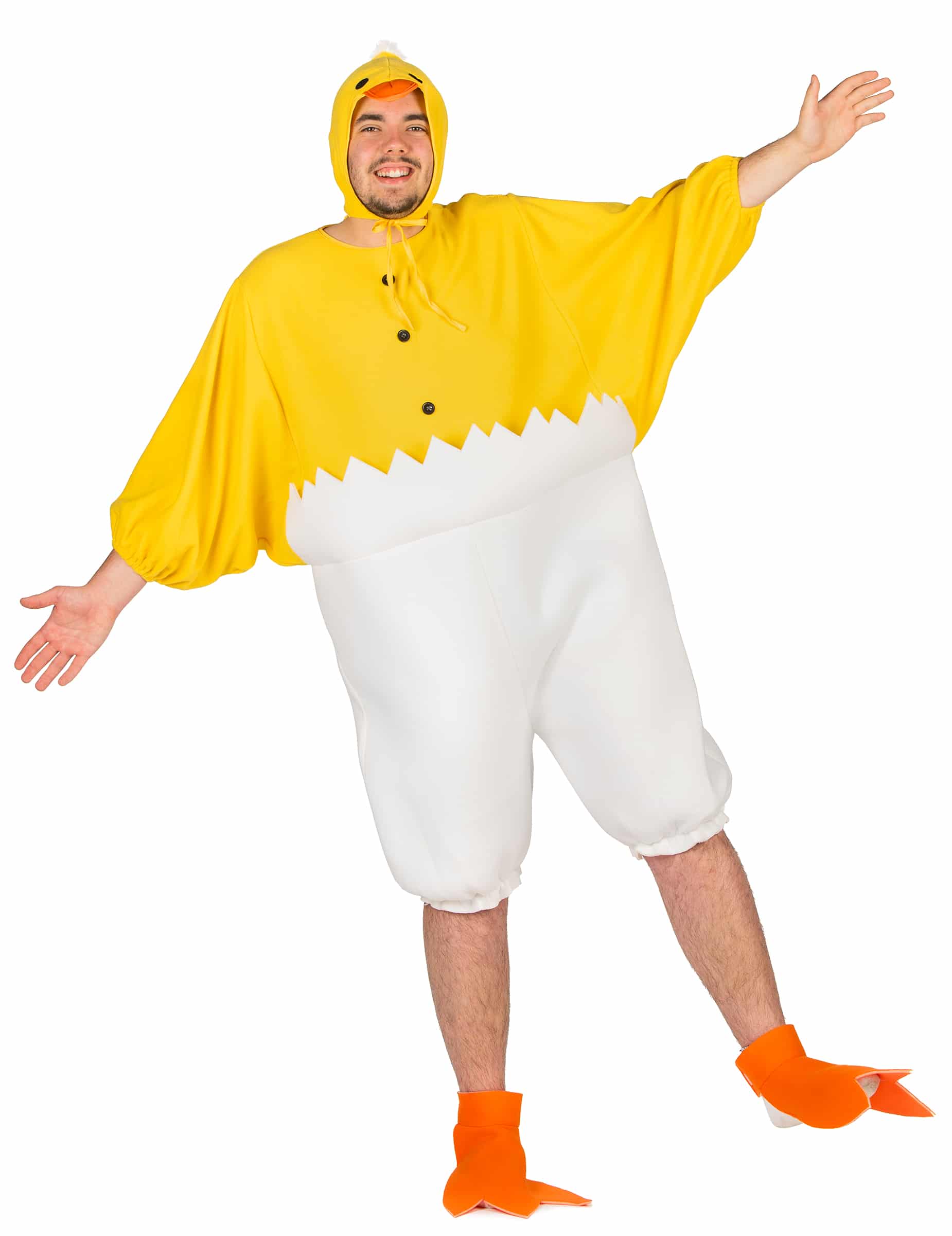 Küken Unisex-Kostüm Huhn gelb-weiss