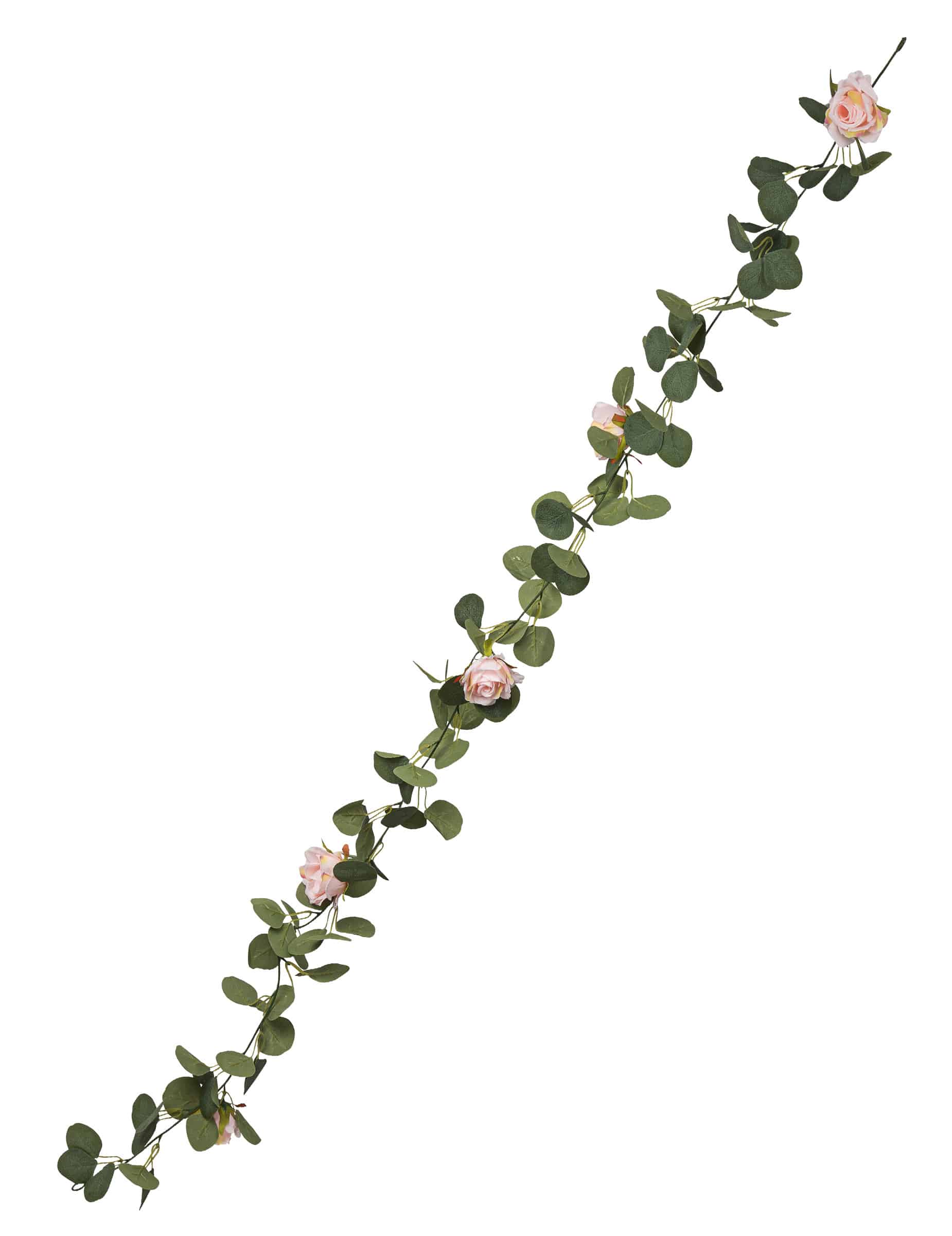 Künstliche Rosen- und Eukalyptus-Girlande 1