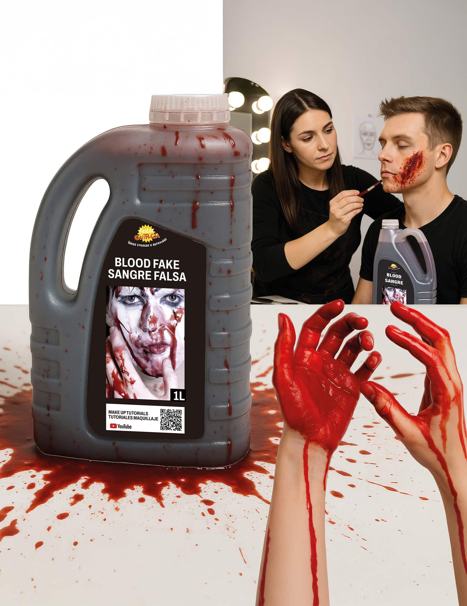 Kunstblut 1 Liter Halloween rot