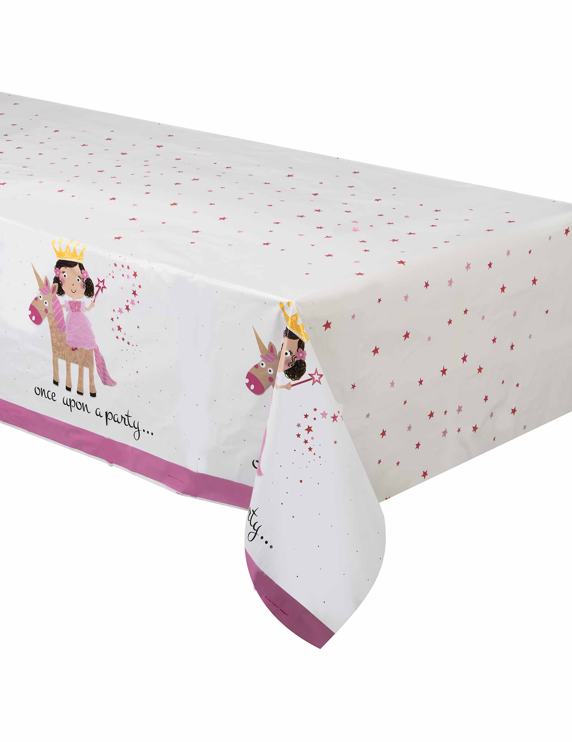 Kunststoff-Tischdecke Prinzessin + Einhorn 137 x 213 cm zum Geburtstag