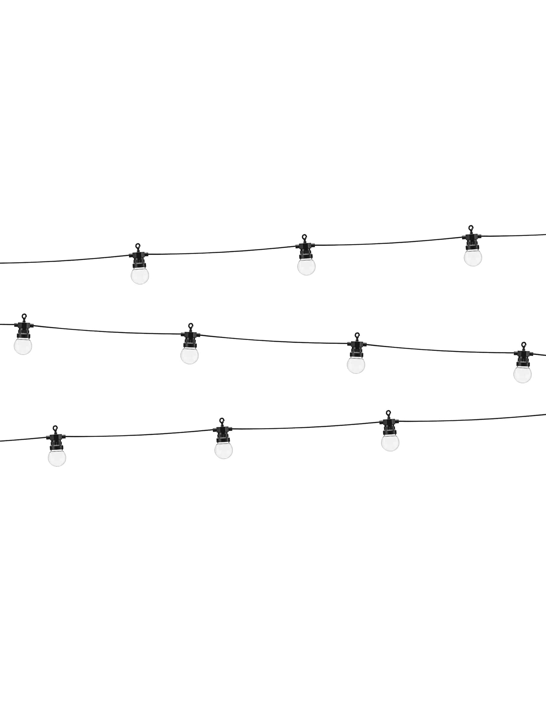 LED-Lichterkette Guinguette schwarz 5 m
