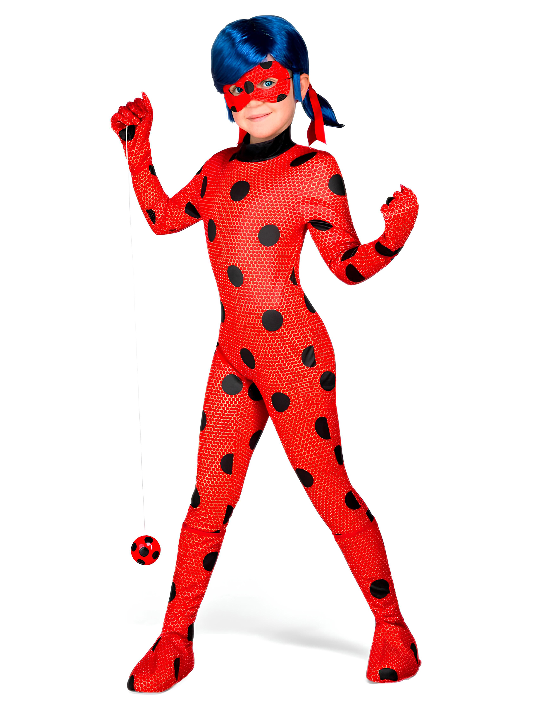 Ladybug-Kinderkostüm Miraculous-Lizenzkostüm rot-schwarz