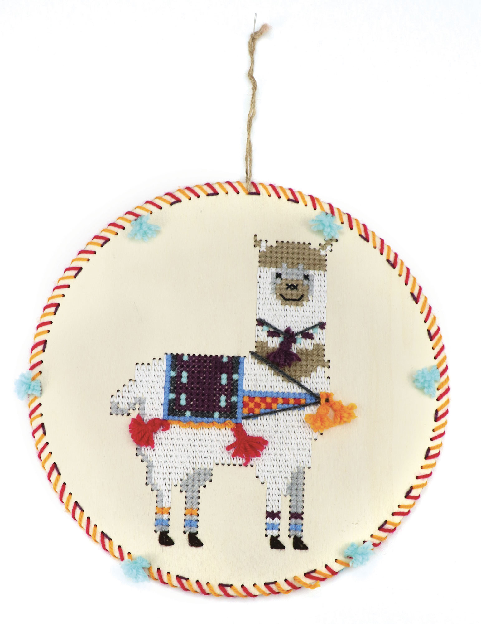 Lama-Stick-Set Wandhänger 22 cm aus Holz