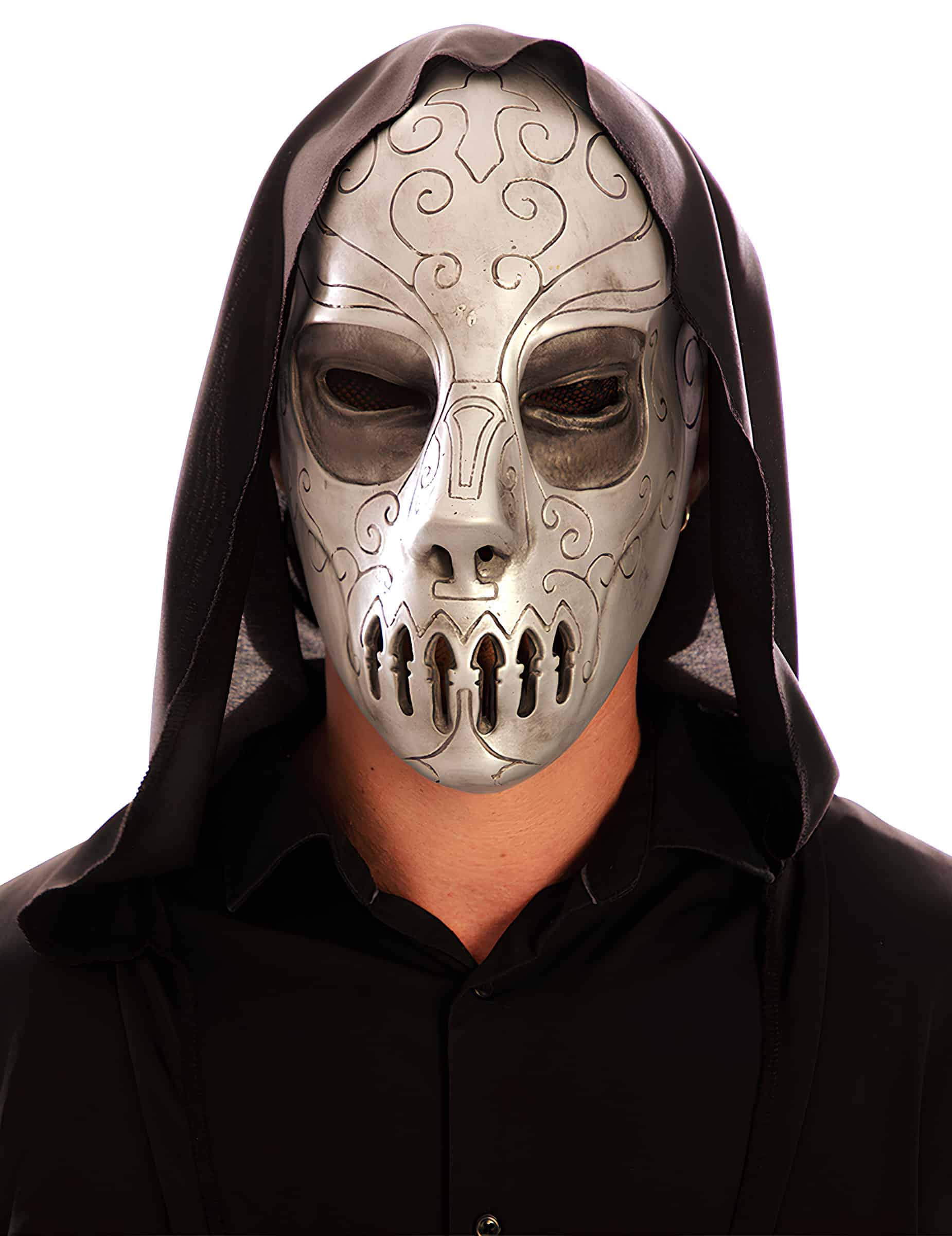 Latex Dunkle Hexermaske Accessoire für Erwachsene