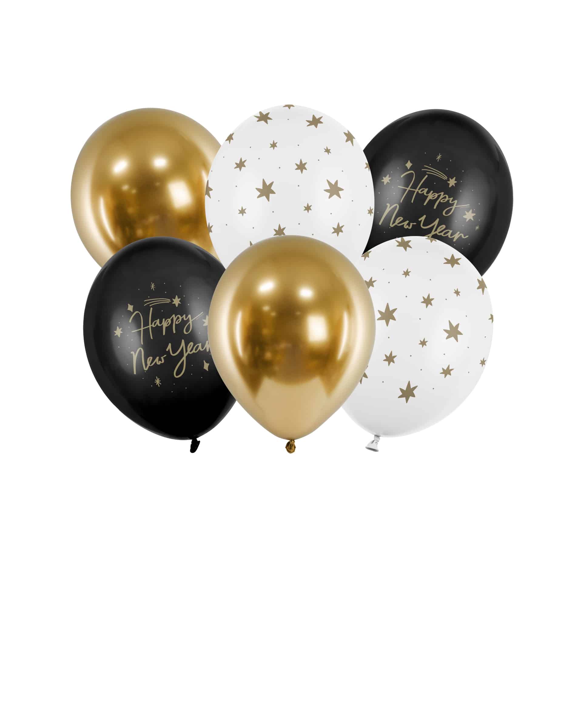 Latexballons 6er Set Silvester