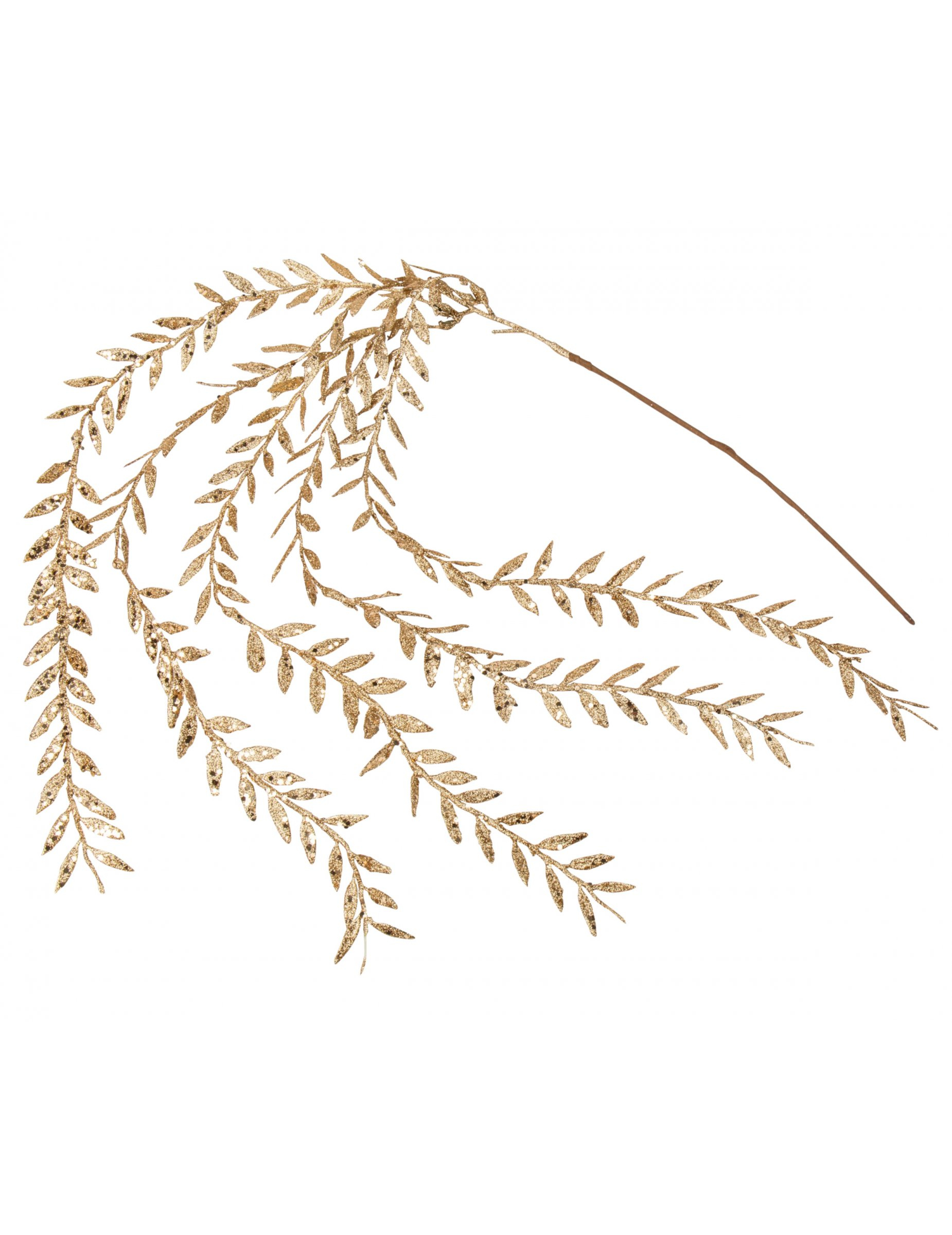 Laubwedel Kunstpflanze festliche Raumdeko Kupferfarben 90 cm
