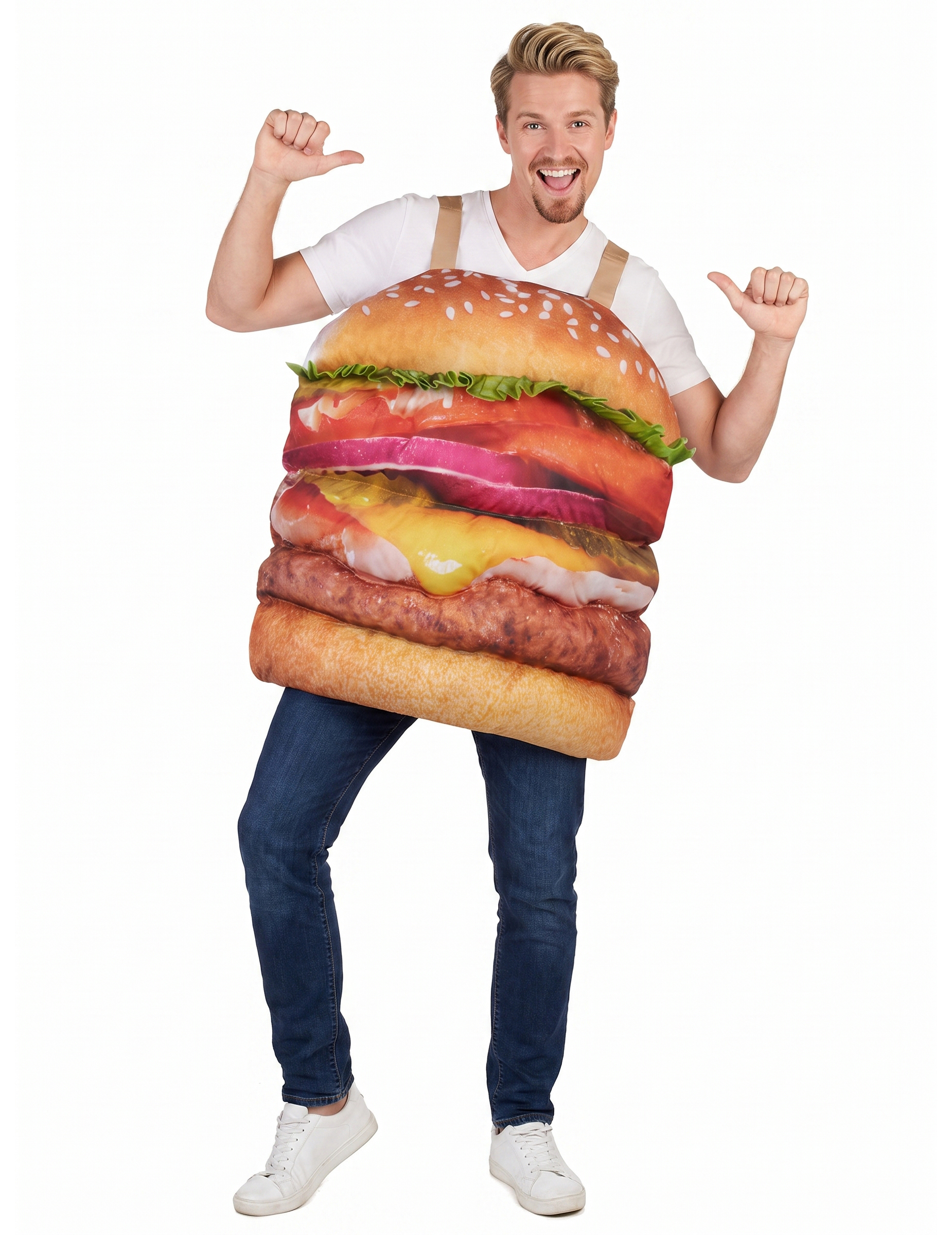 Leckeres Hamburger-Kostüm für Erwachsene bunt