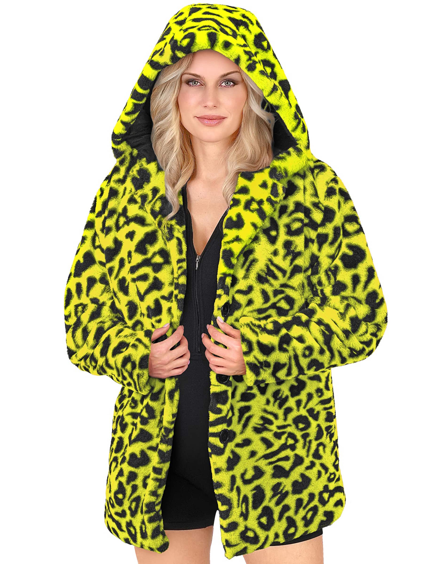Leoparden Hoodie Gelb Kapuzenjacke Erwachsene