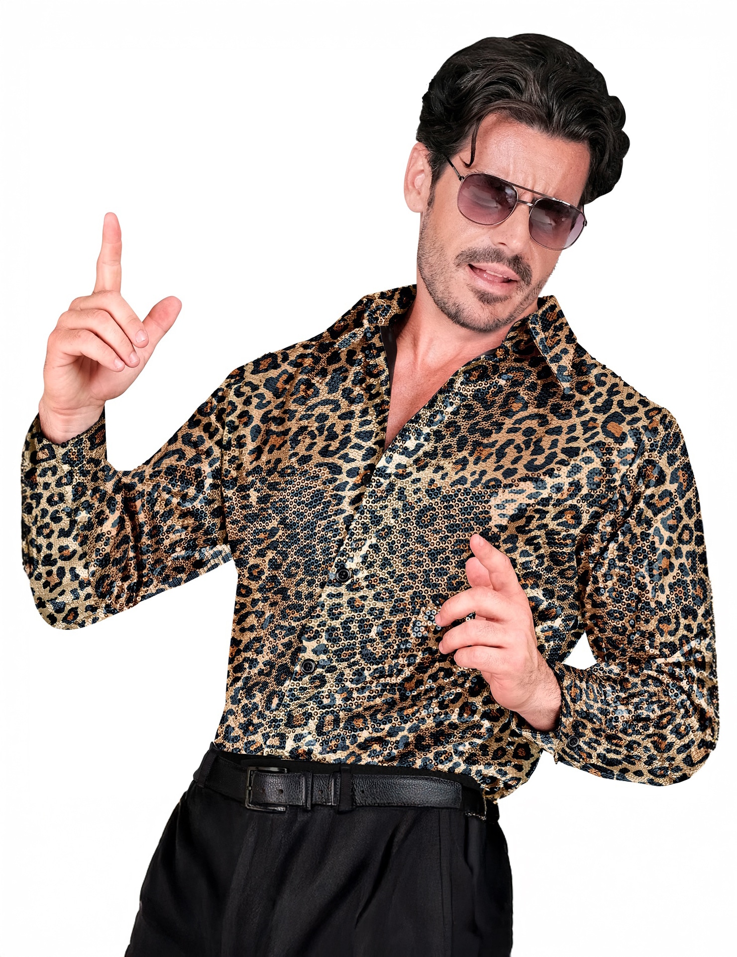 Leopardenhemd Herren