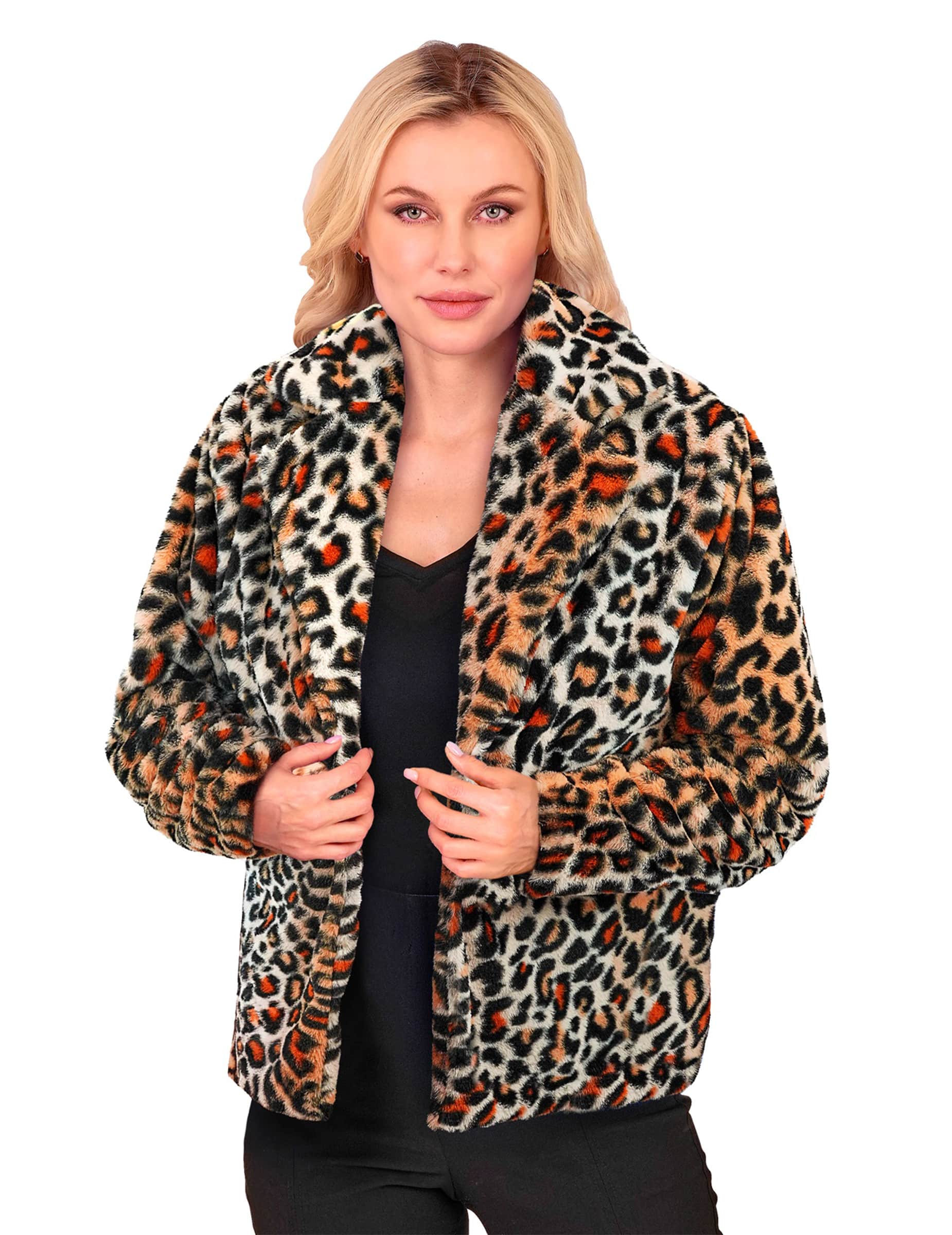 Leopardenmuster Damenjacke bunt