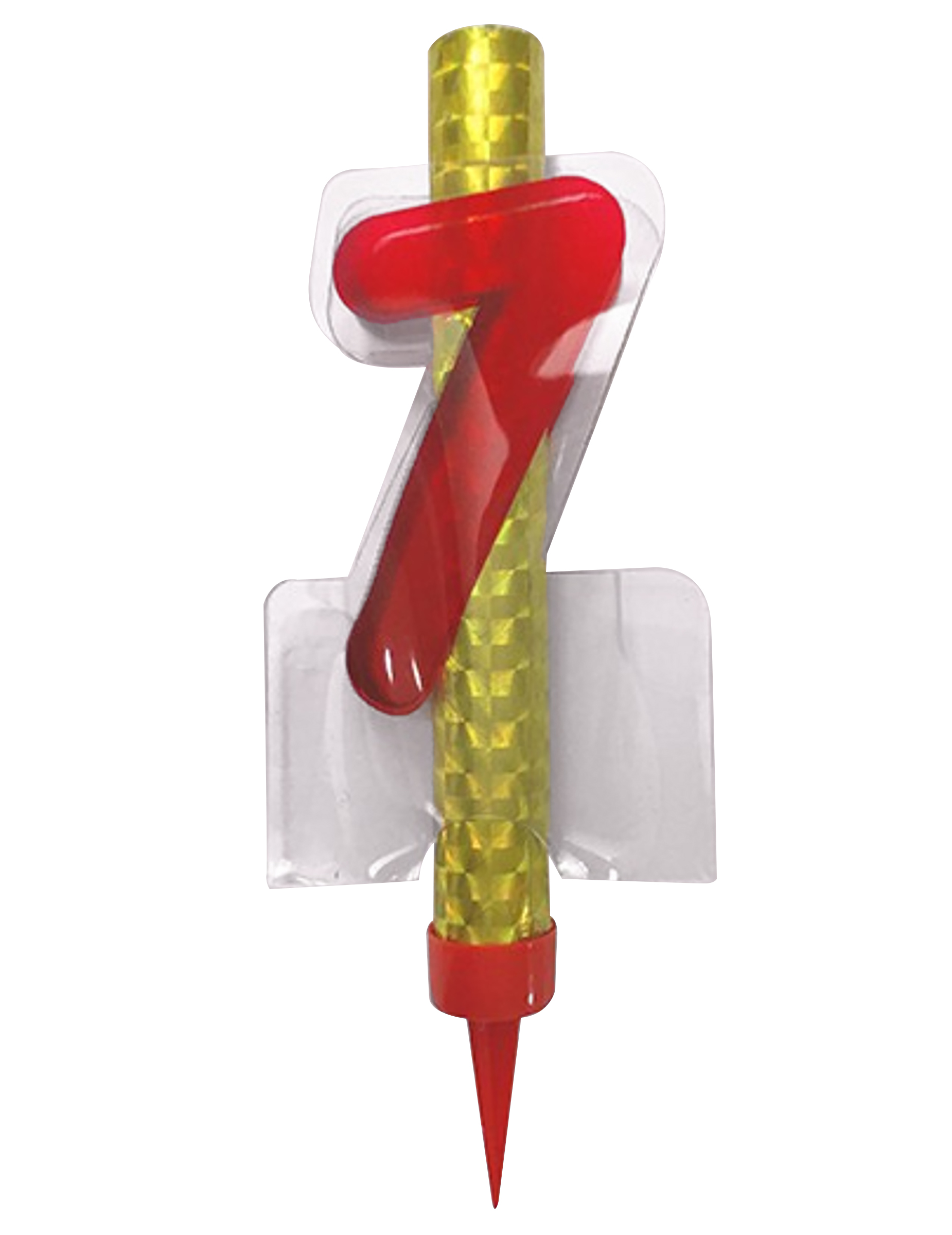 Leuchtfontäne Zahl 7 Rot 12 cm für Geburtstag