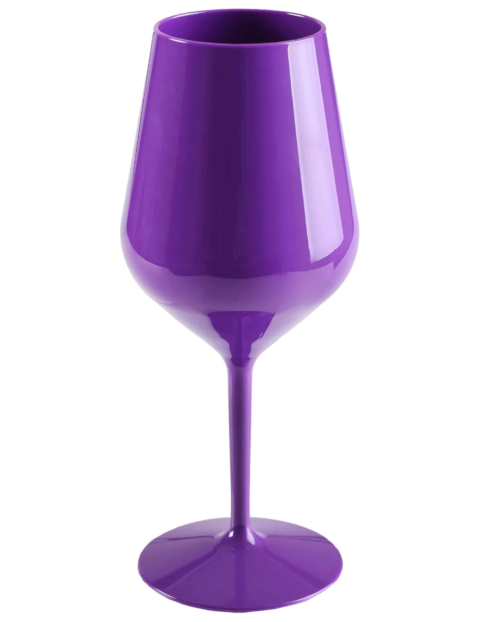 Lila Weinglas aus Kunststoff 47 cl