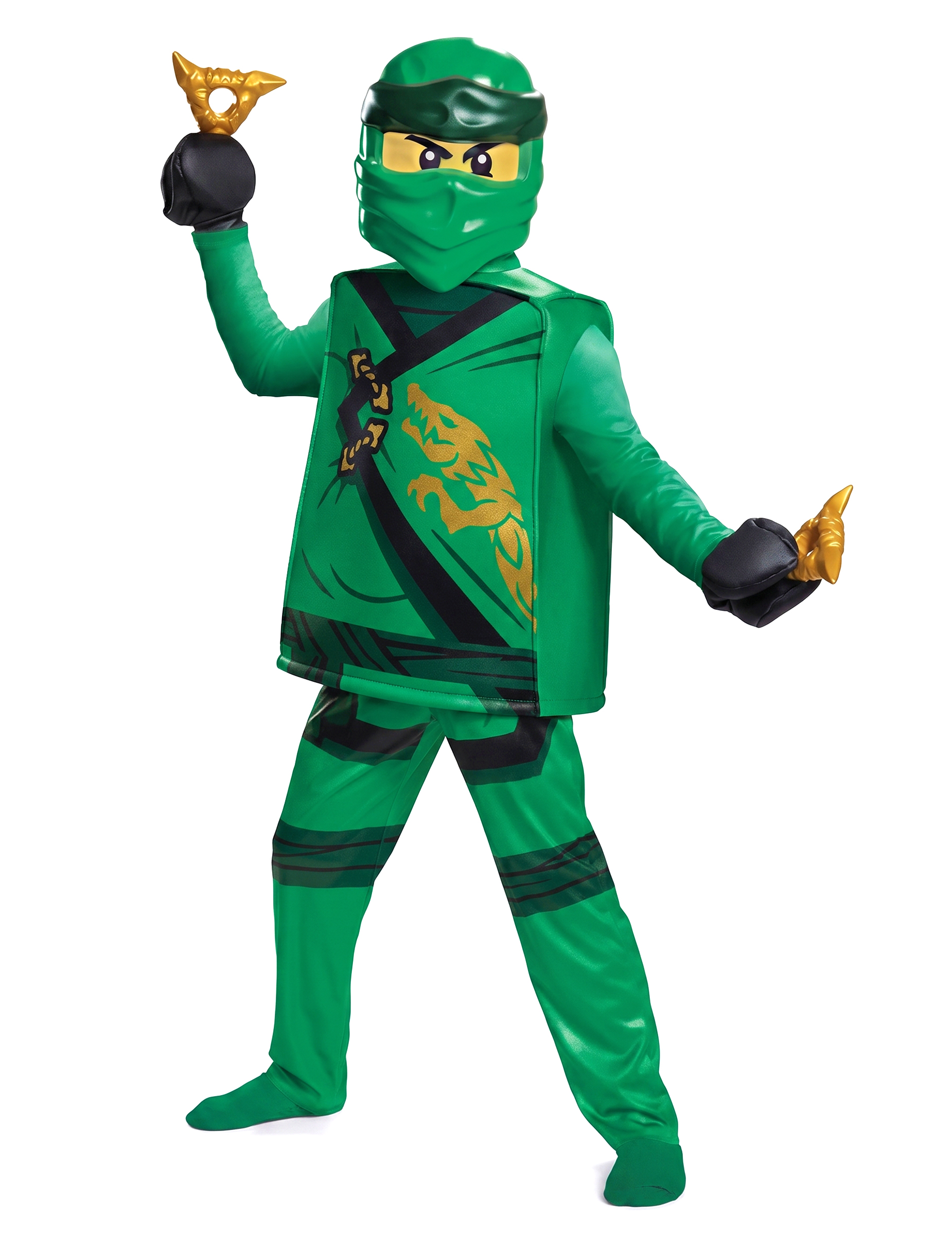 Lloyd-Kostüm für Kinder Lego Ninjago 5-teilig gün-schwarz-gold