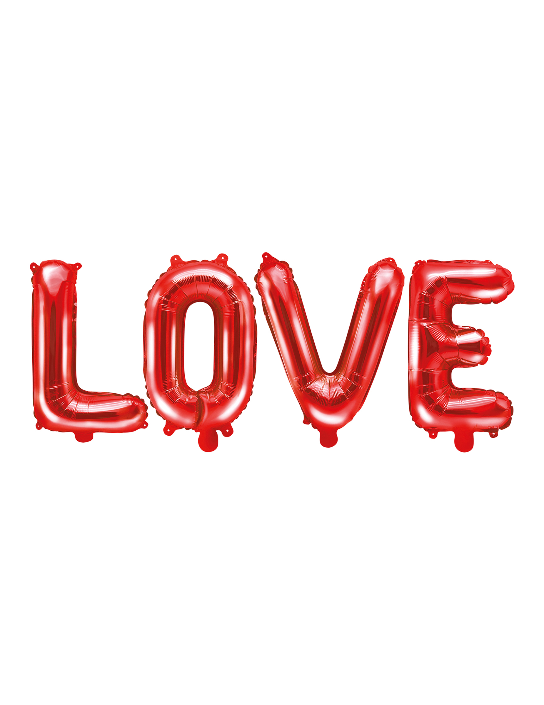 Love Folienballon-Set Rot XL 140 x 35 cm Hochzeitsdeko