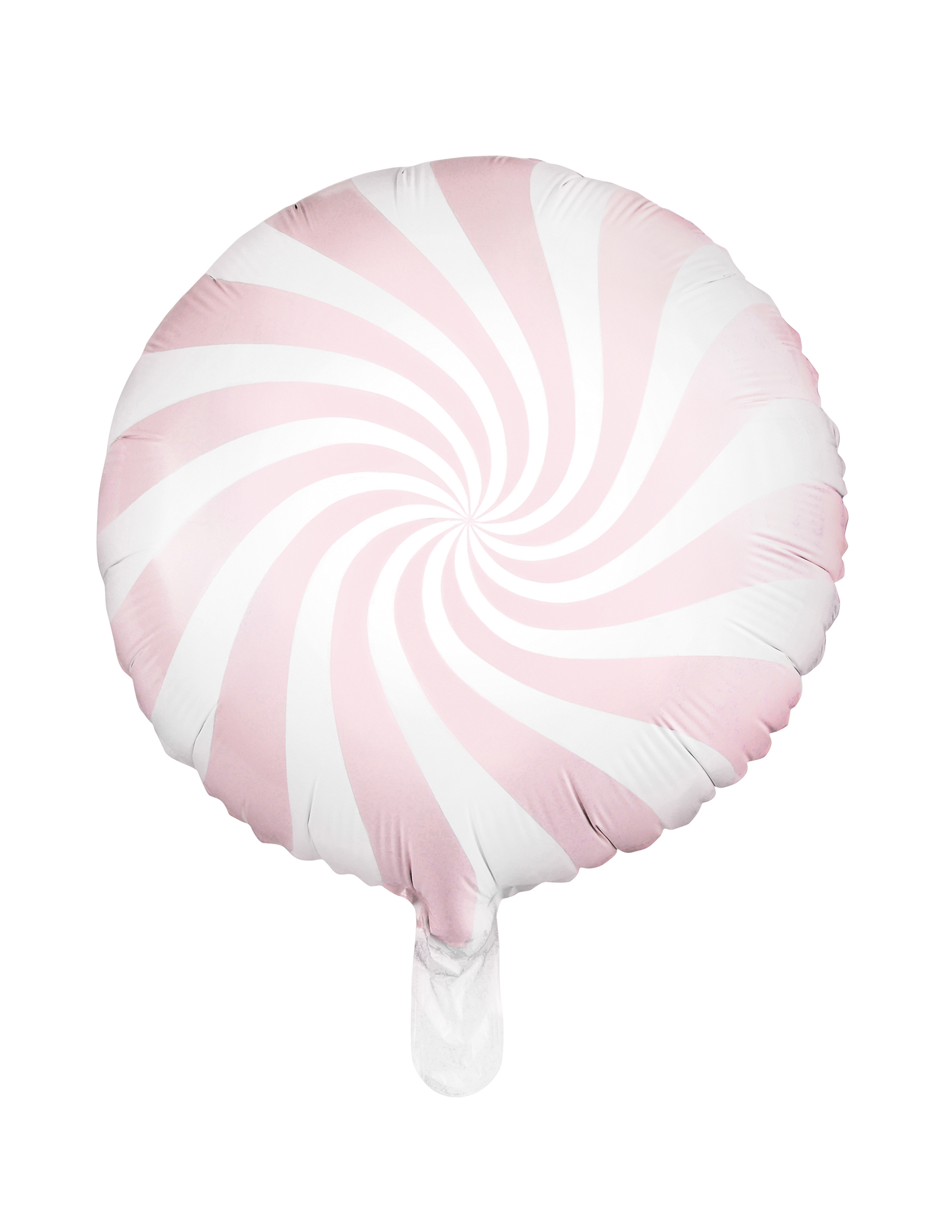 Luftballon Aluminiumballon Ballon Lolli Lutscher Candy rosa-weiss 45 cm