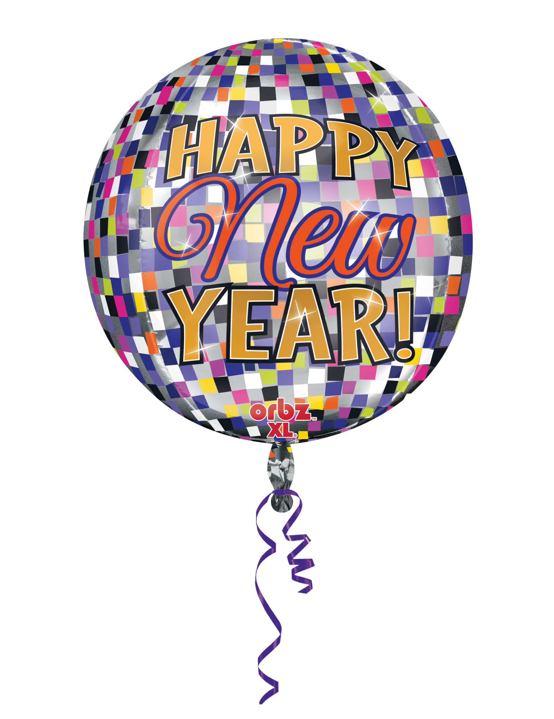 Luftballon Happy New Year Partydekoration bunt 38 cm