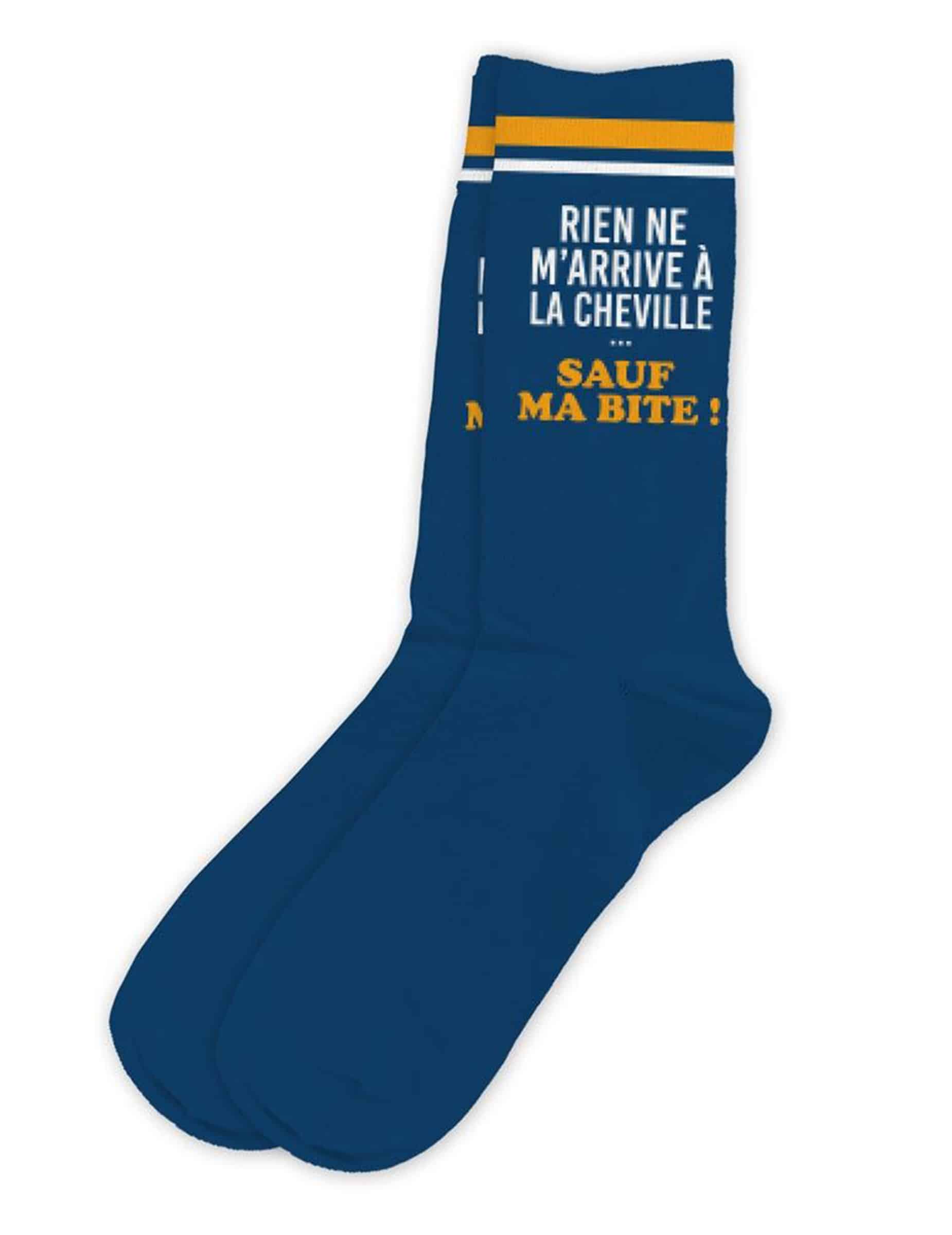 Lustige Socken für Erwachsene dunkelblau-gelb