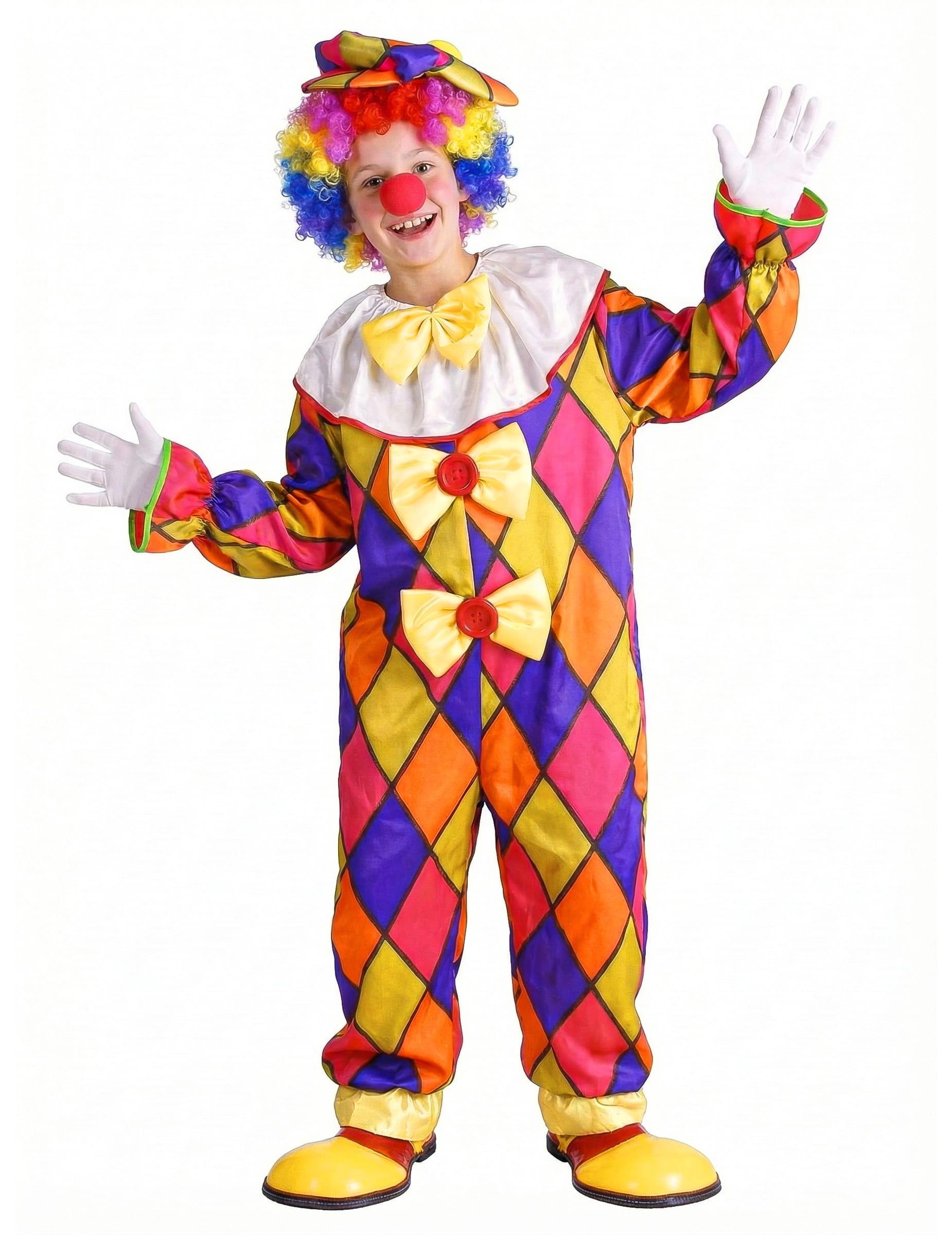 Lustiges Clown Kinder-Kostüm bunt