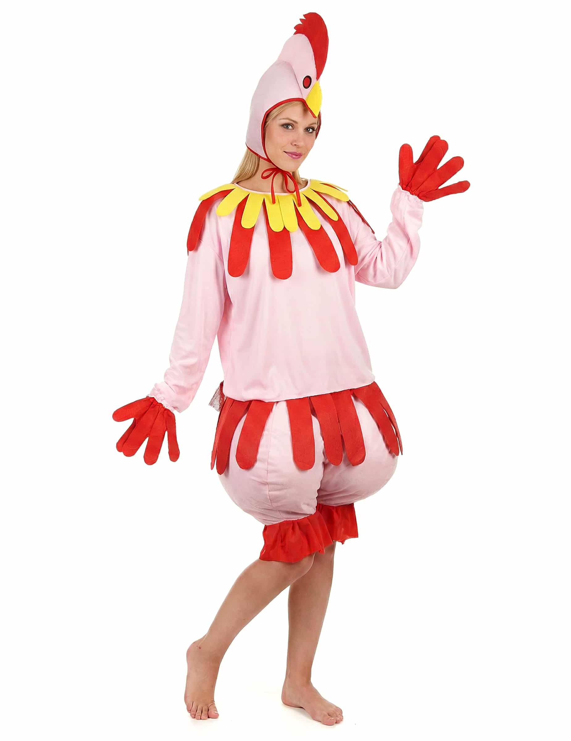 Lustiges Huhn Unisex-Kostüm rosa-rot