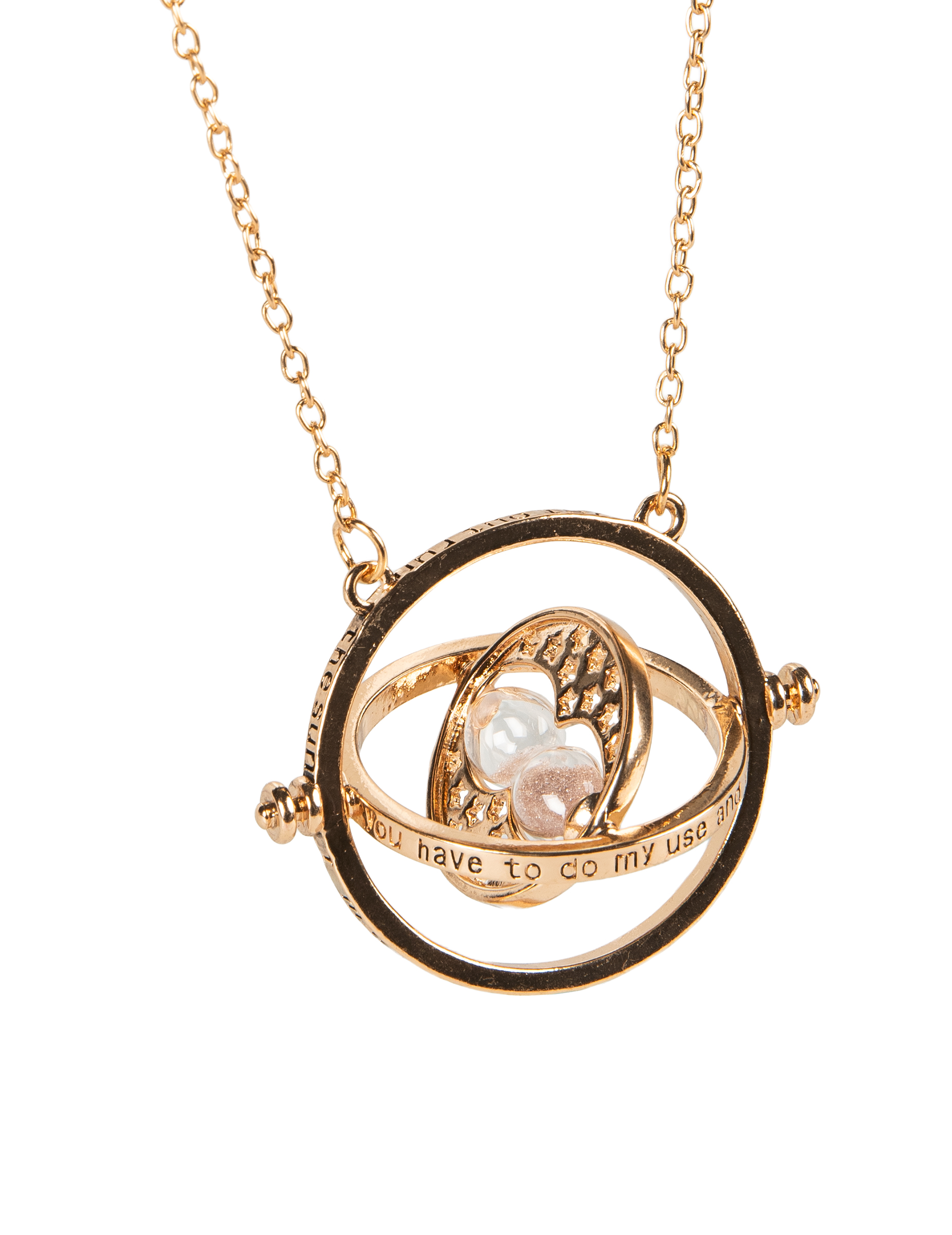 Magische Halskette der Zeit Hexen-Accessoire goldfarben