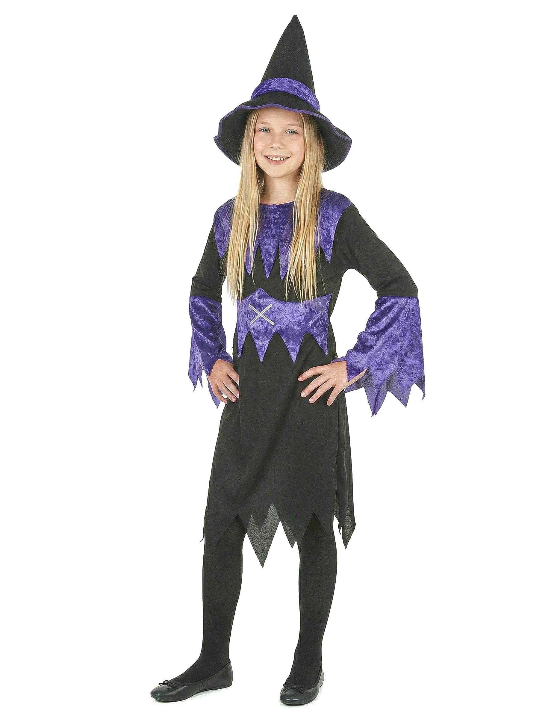 Magische Hexe Kinderkostüm Märchen schwarz-lila