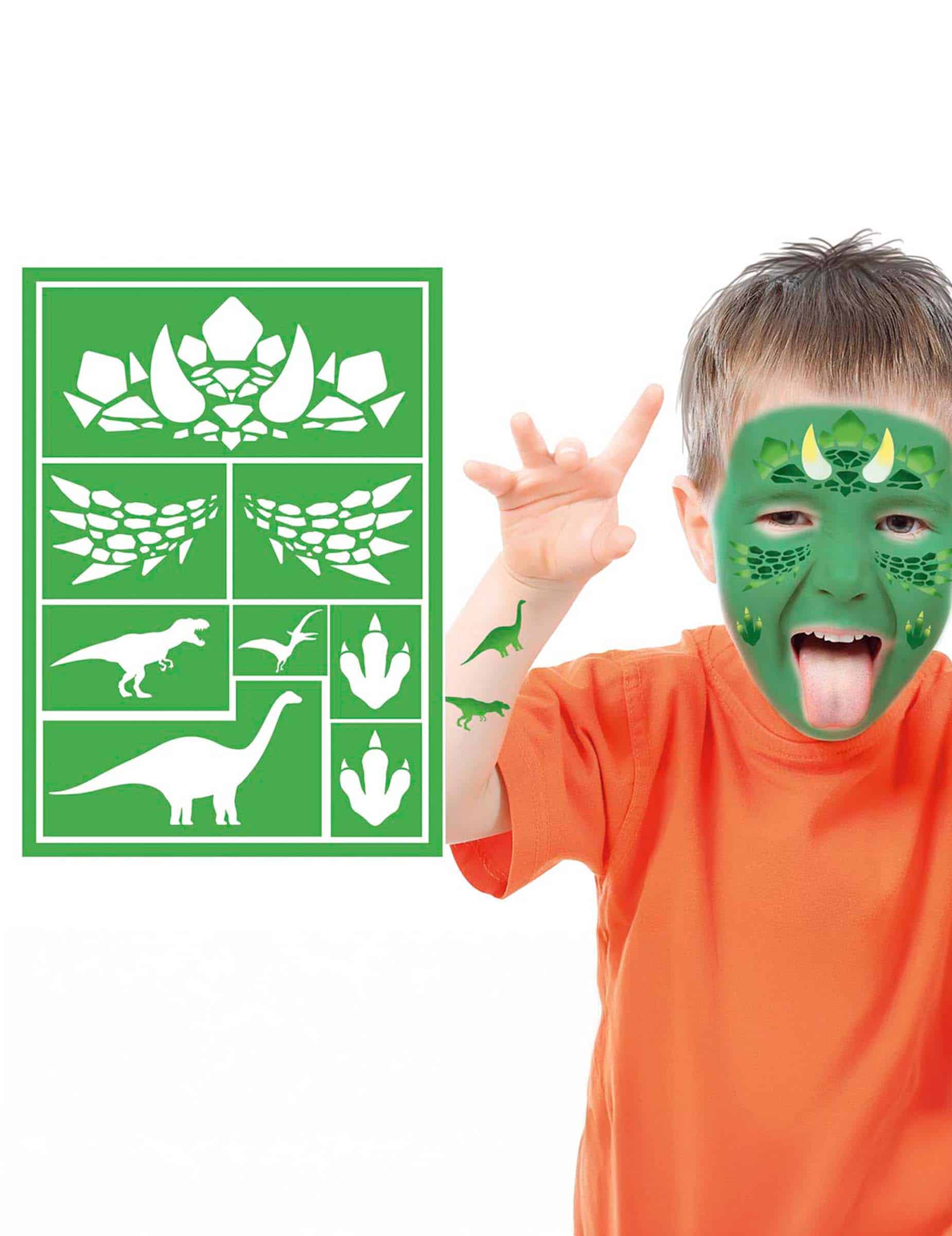 Make-up Schablone Dinosaurier für Kinder