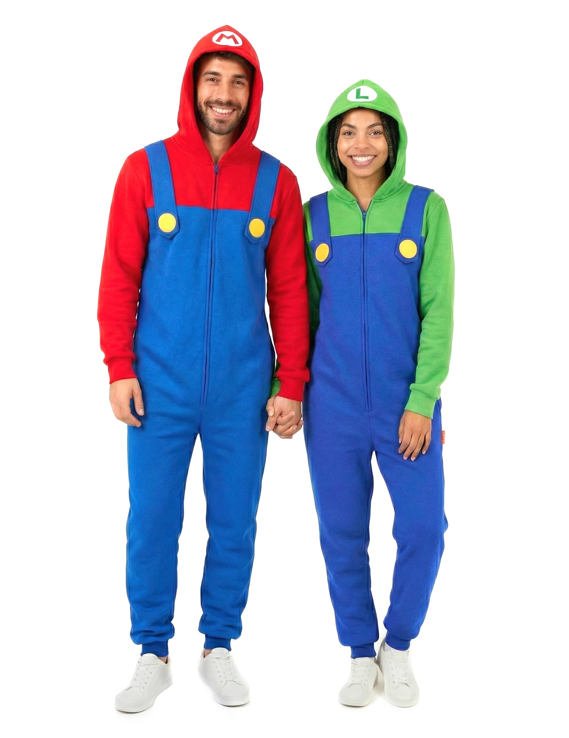 Mario und Luigi-Overall-Paarkostüm für Erwachsene