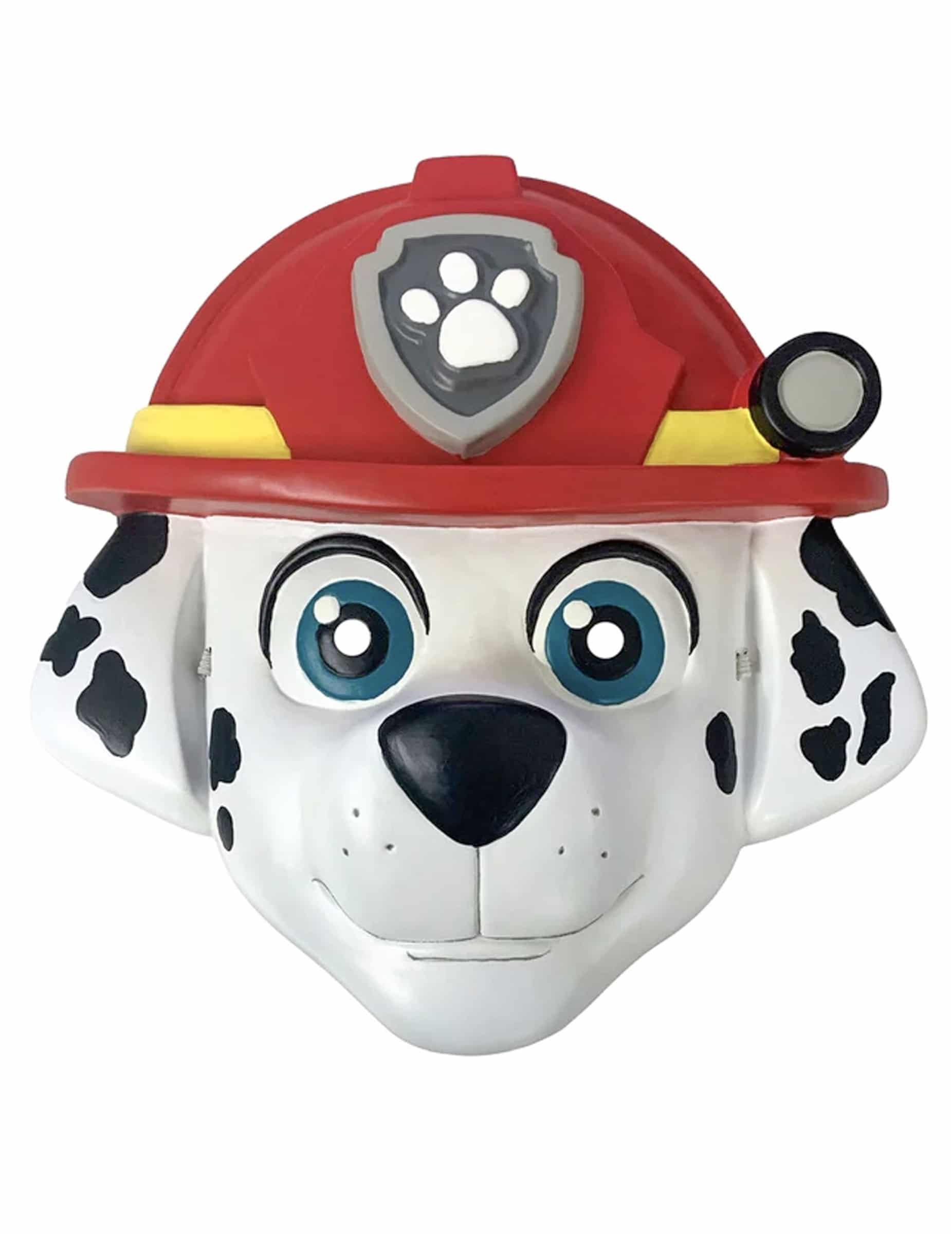 Maske Marshall Paw Patrol für Kinder weiß-rot