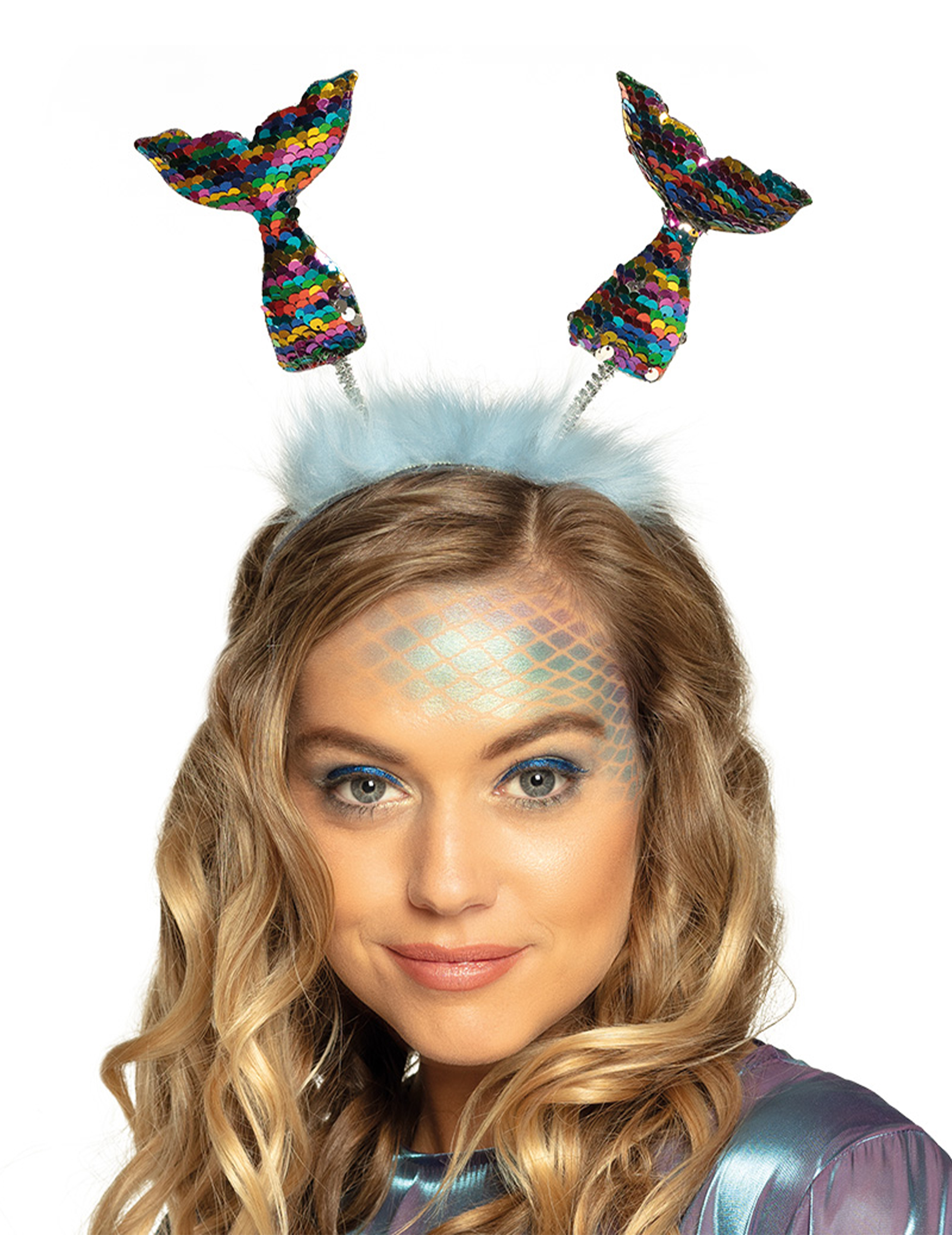 Meerjungfrau-Haarreifen Fasching Accessoire bunt