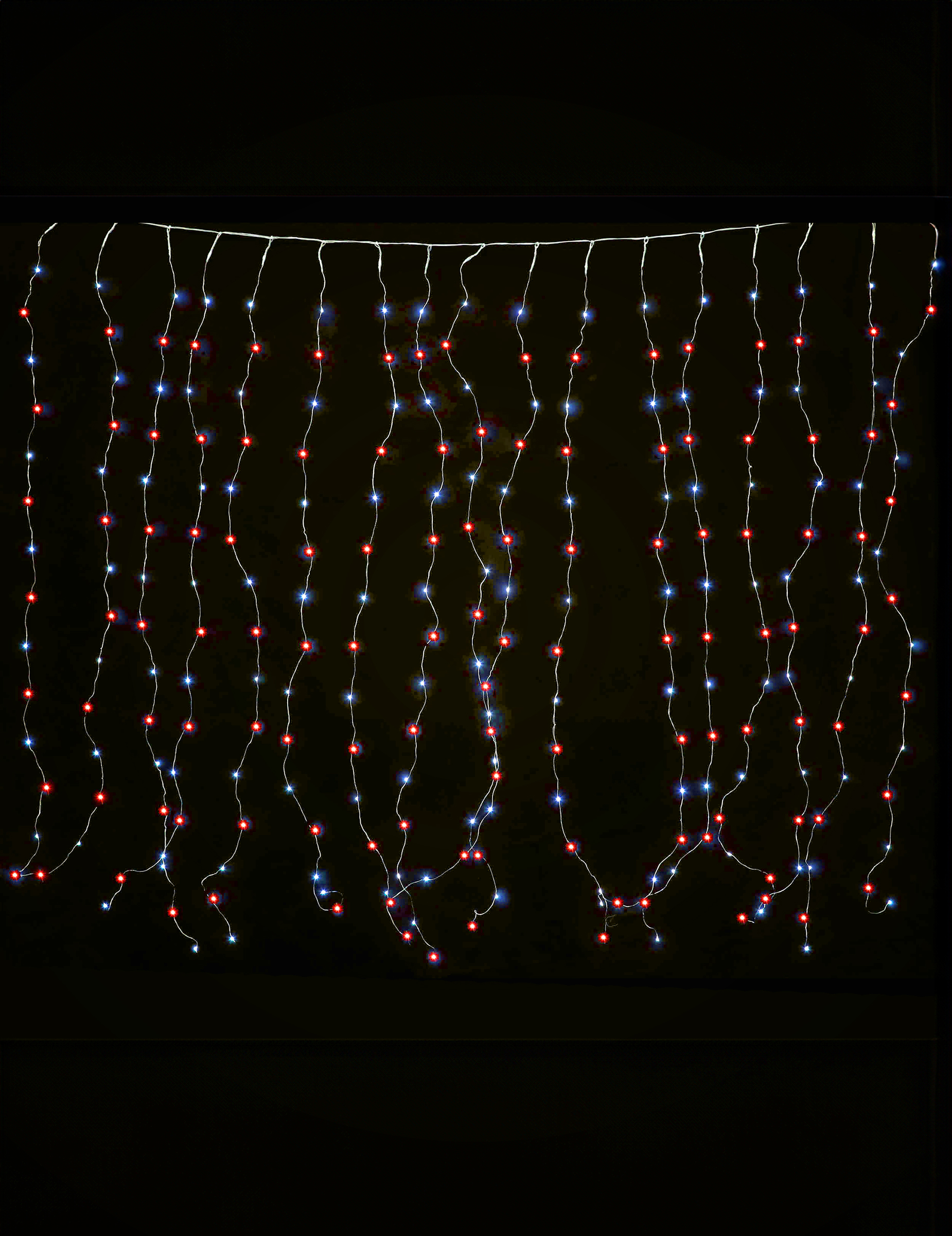 Mehrfarbiger Lichtvorhang für Weihnachten 90 LED bunt 1