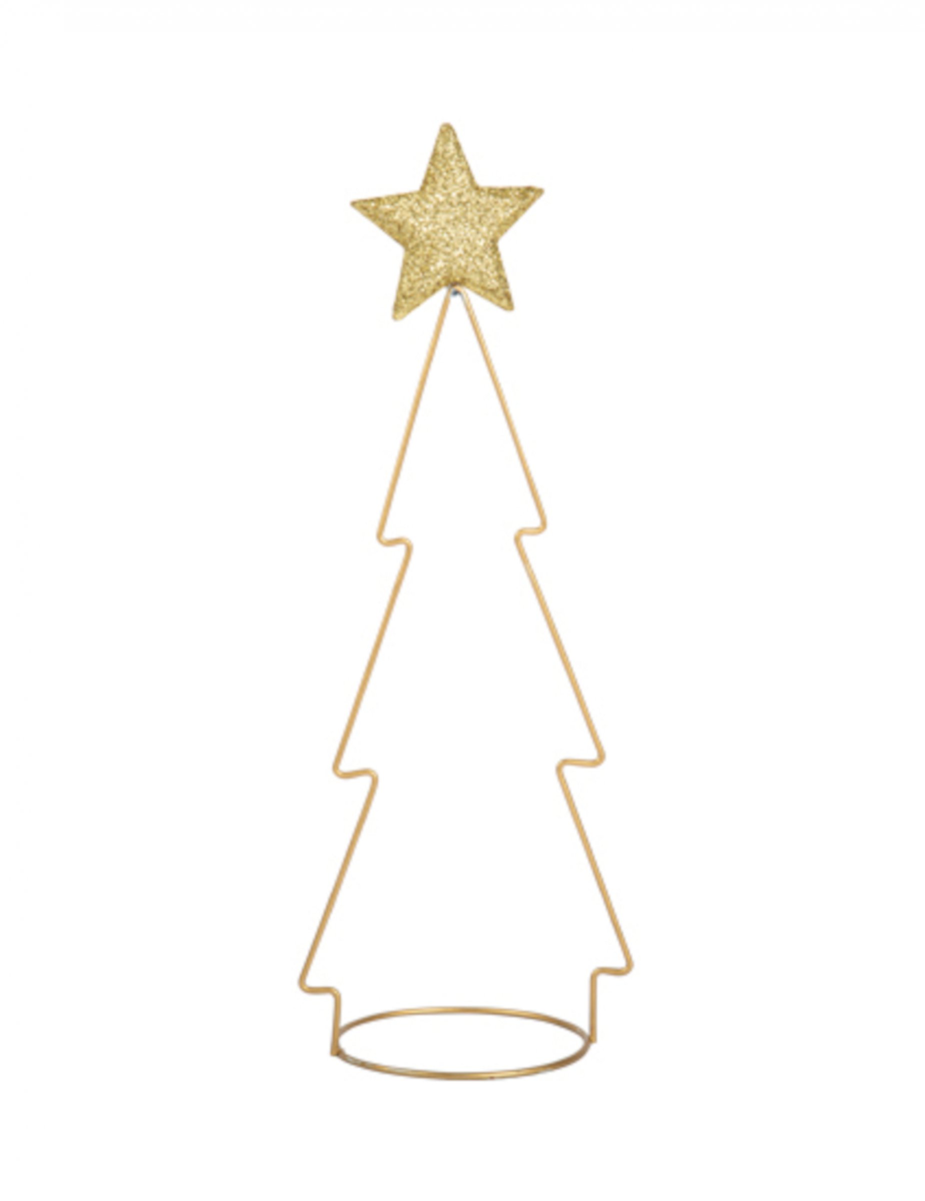 Metall-Tannenbaum mit Stern Gold 10