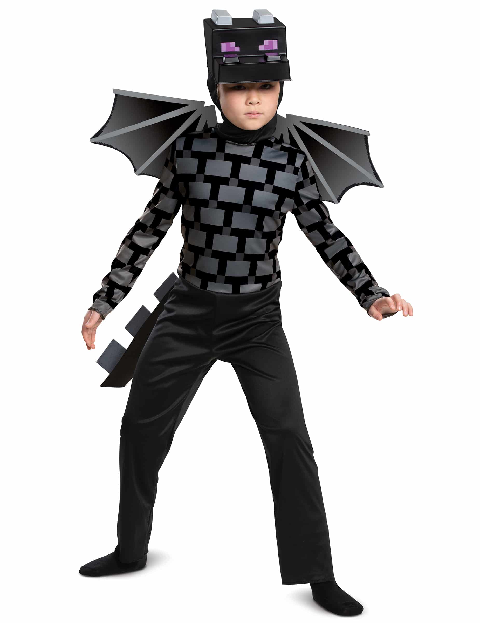Minecraft Kinderkostüm Enderdrache Schwarz