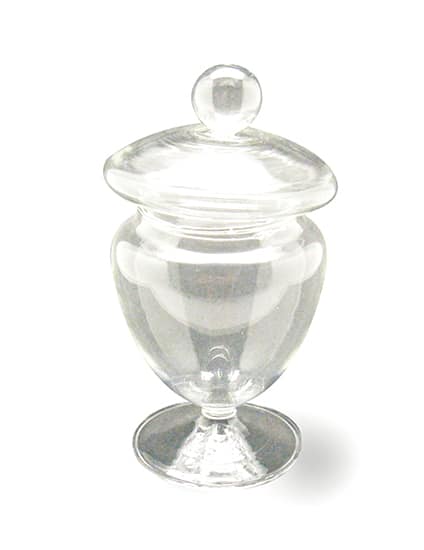Mini Bonbonglas mit Fuß Bonbonniere 12 cm
