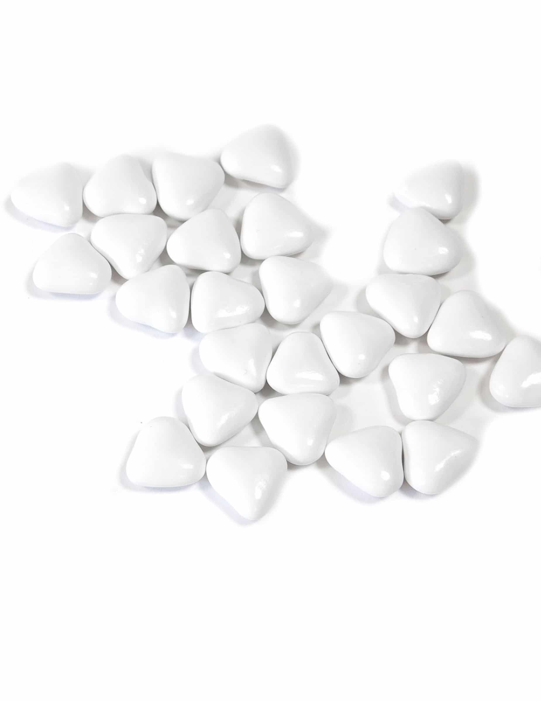 Mini Schoko-Herz-Dragées Weiß 250g Hochzeit Kommunion