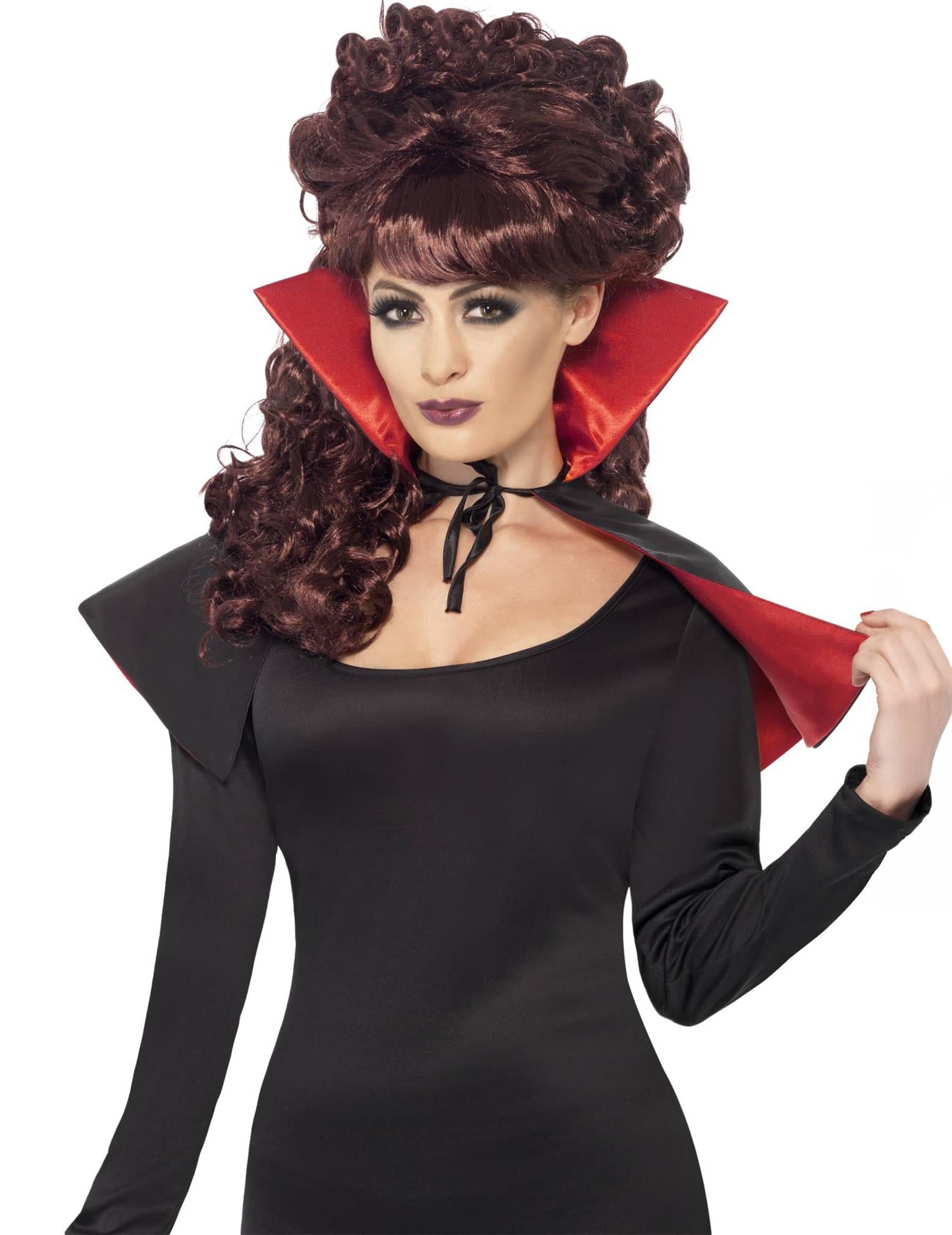 Mini Vampir Cape schwarz-rot