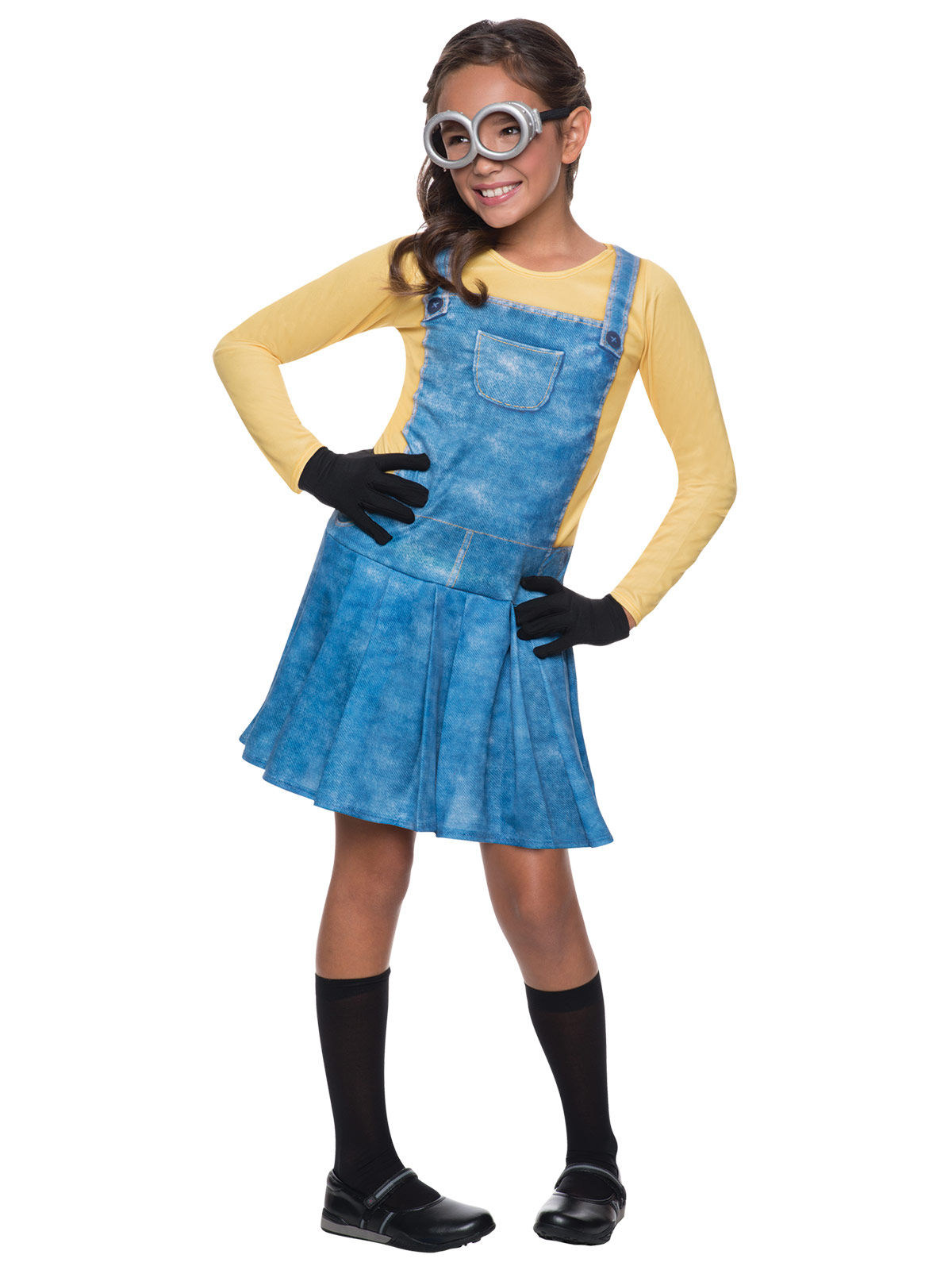 Minions Kinderkostüm für Mädchen Lizenzware gelb-blau