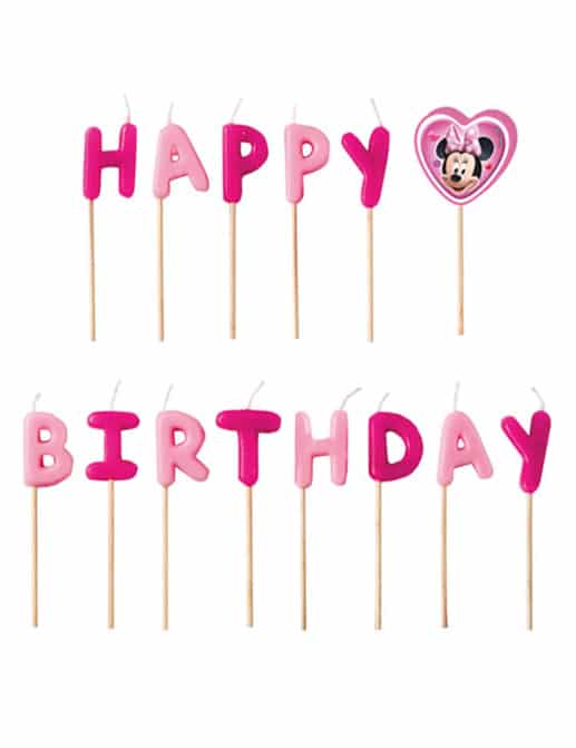 Minnie Maus Happy Birthday Geburtstagskerzen Lizenzware