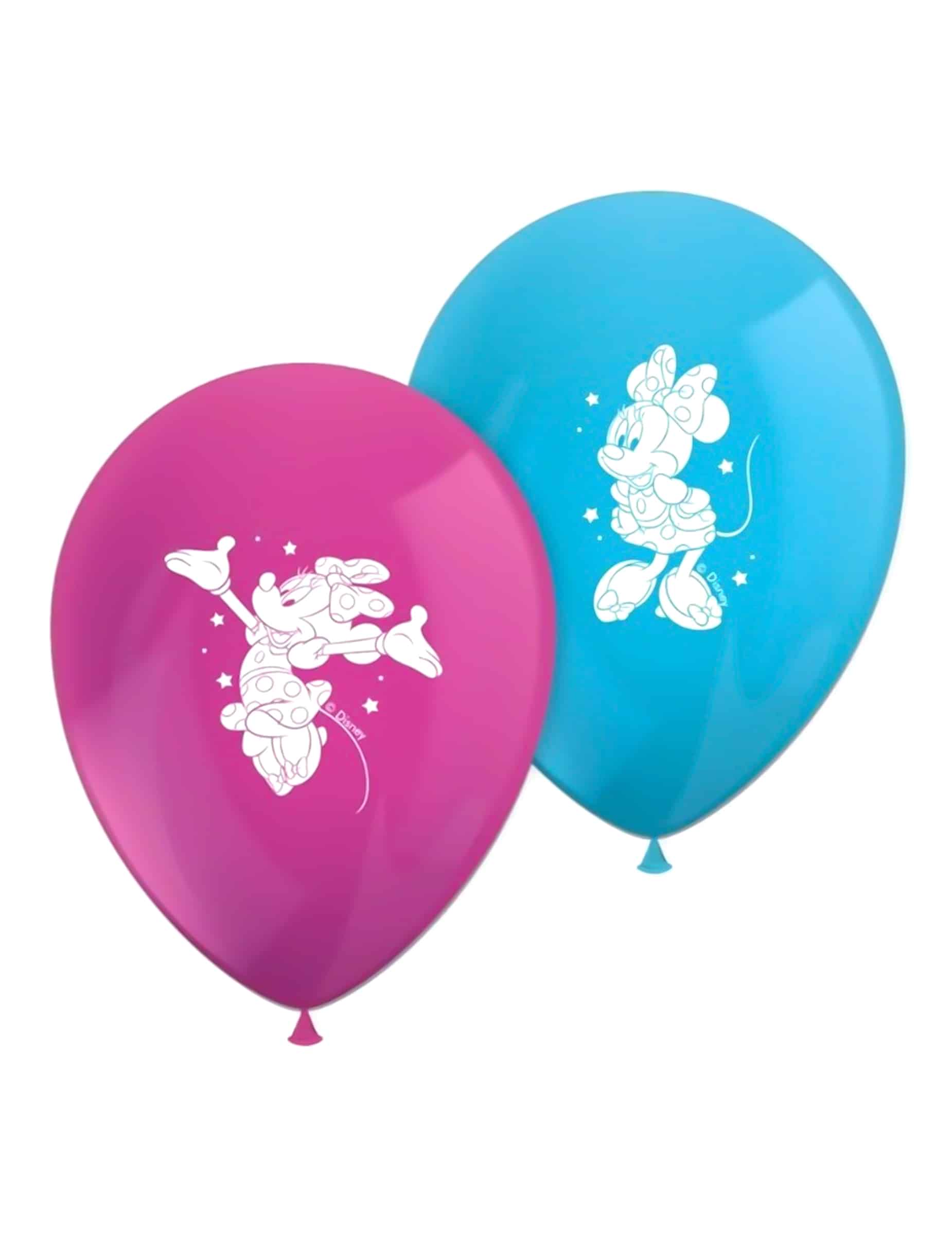 Minnie Maus Luftballons Disney-Lizenzartikel 8 Stück rot-rosa